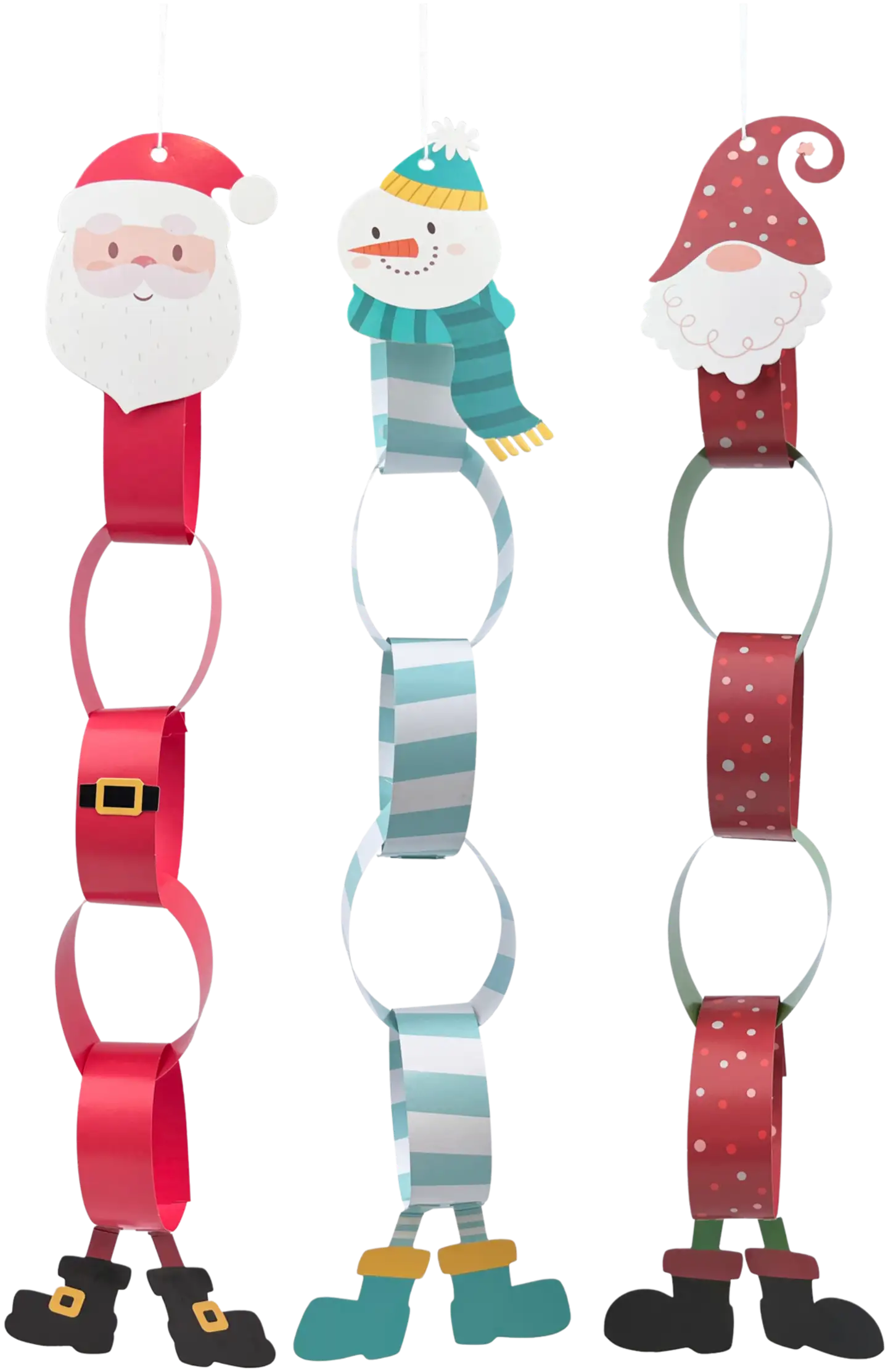 Jouluaiheiset askartelukoristeet 3 erilaista, lajitelma - 1