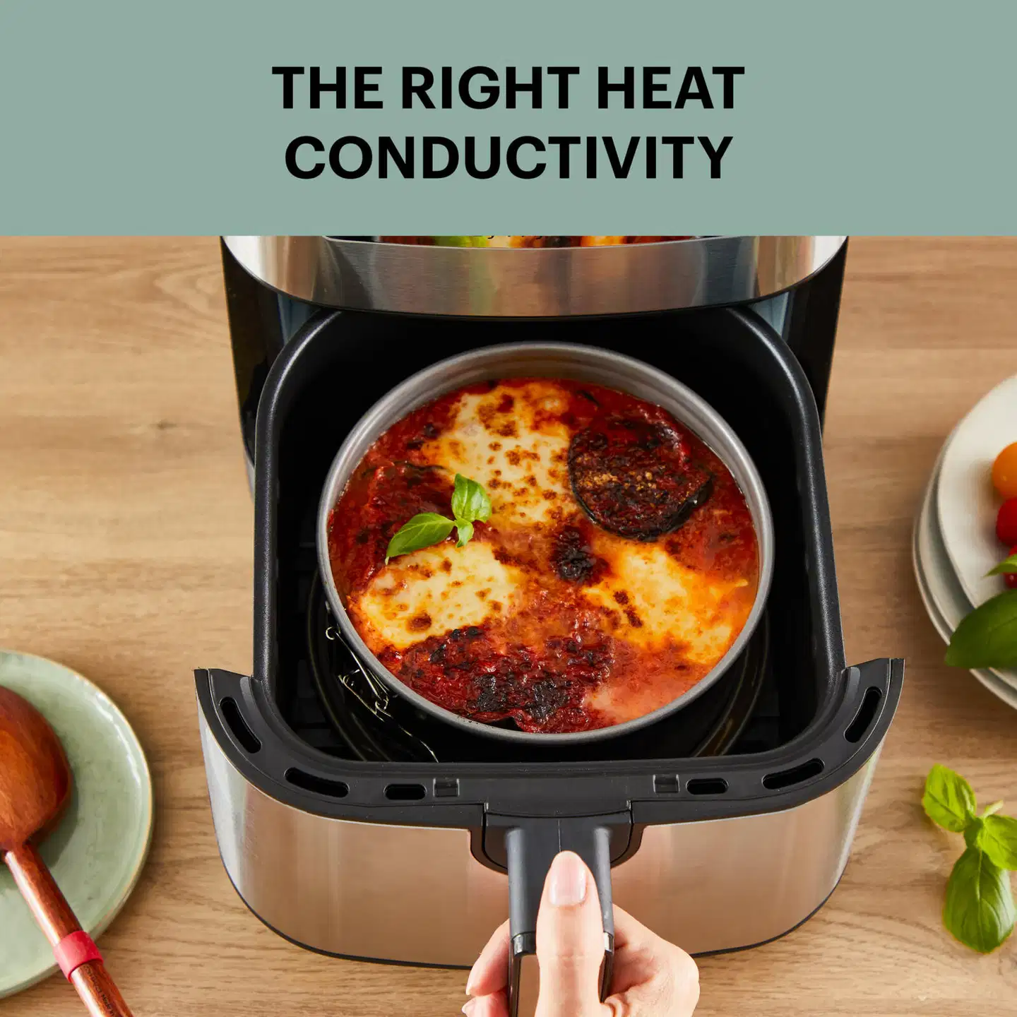 Tefal Easy Fry vuokasetti air fryereihin, irtopohjavuoka 18 cm ja kakkuvuoka 16 cm - 9