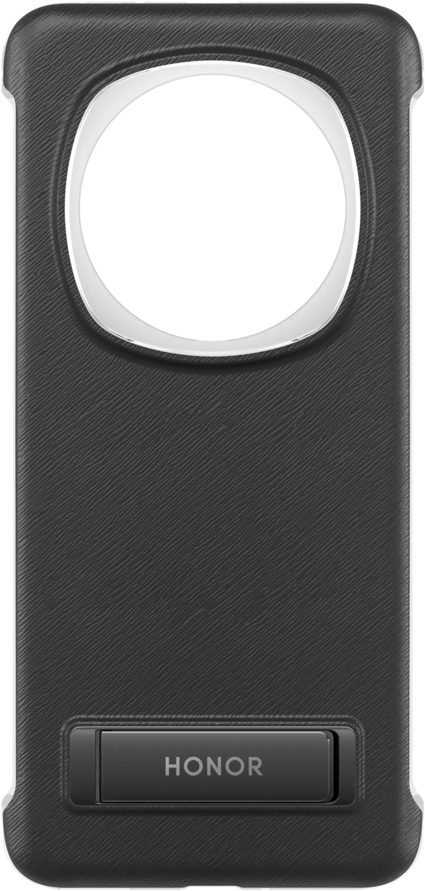 HONOR Magic6 Pro PU Bracket Case Musta Suojakuori - 1