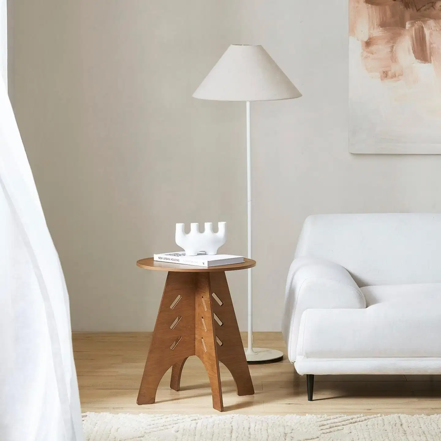 SoBuy sivupöytä vaaleanruskea HFBT01-BR - 1