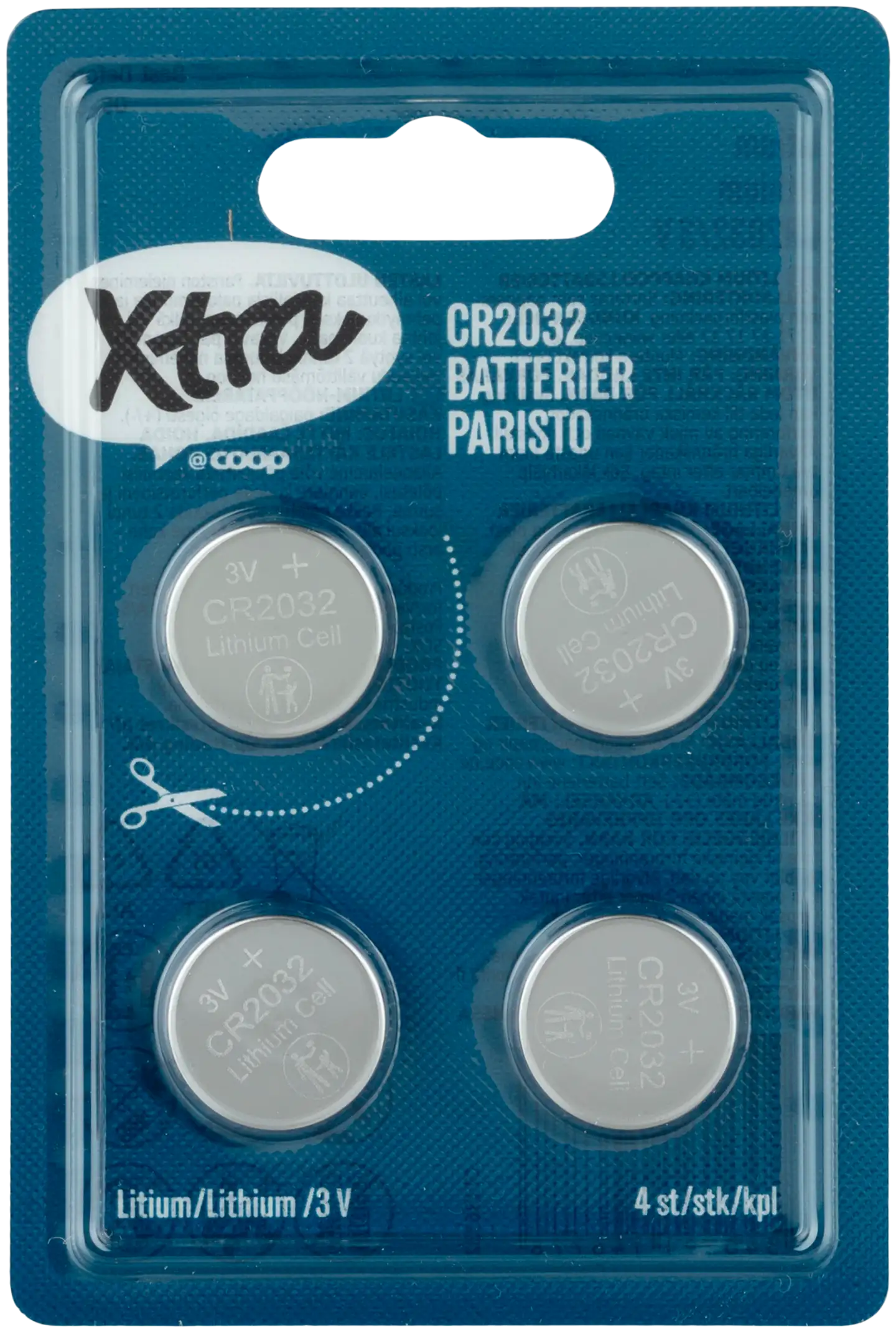 Xtra litiumparisto CR2032/3V 4 kpl