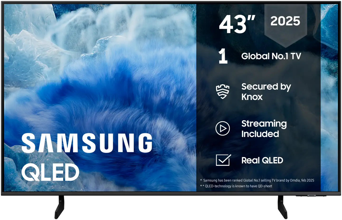 Samsung 43" 4K UHD QLED Smart TV TQ43Q8F - 1