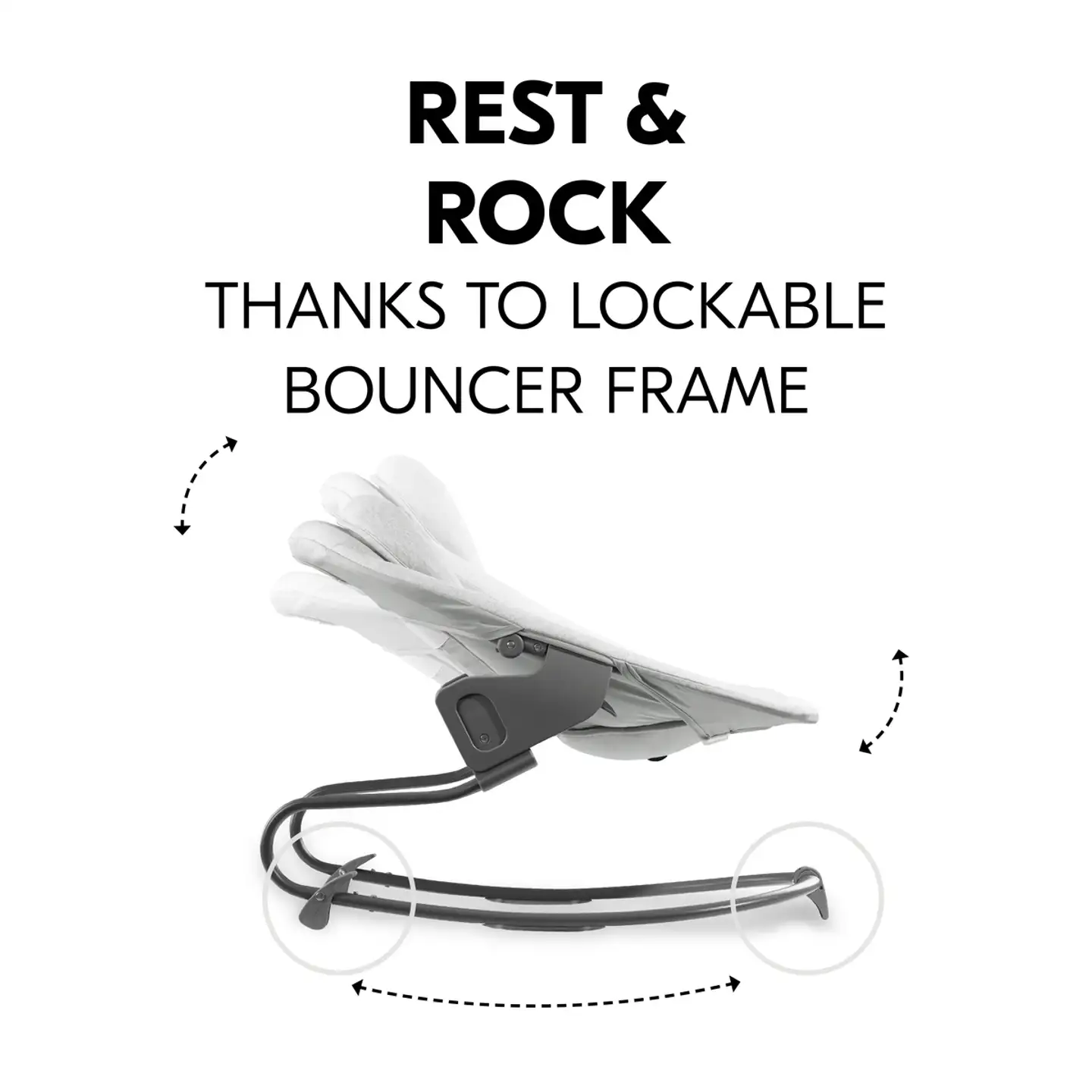 Hauck sitteri Alpha Bouncer Premium vaalean harmaa - 17