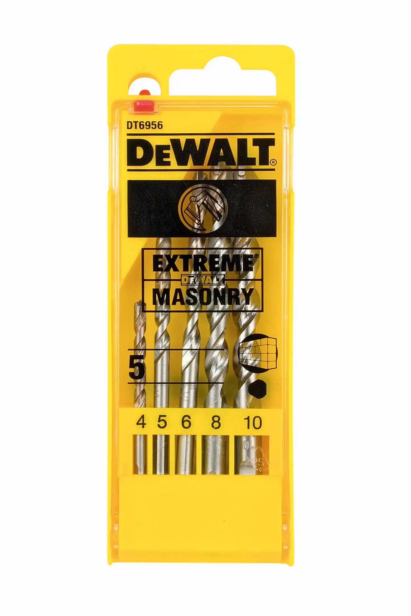 DeWalt betoniporanteräsarja SDS+ 5-os 4,5,6,8,10 mm