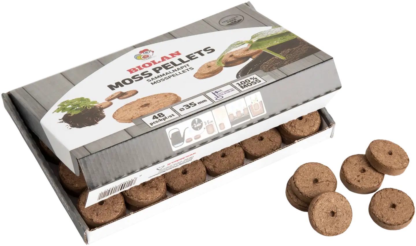 Biolan pienoiskasvihuone 24 set + 48 sammalnappia - 3