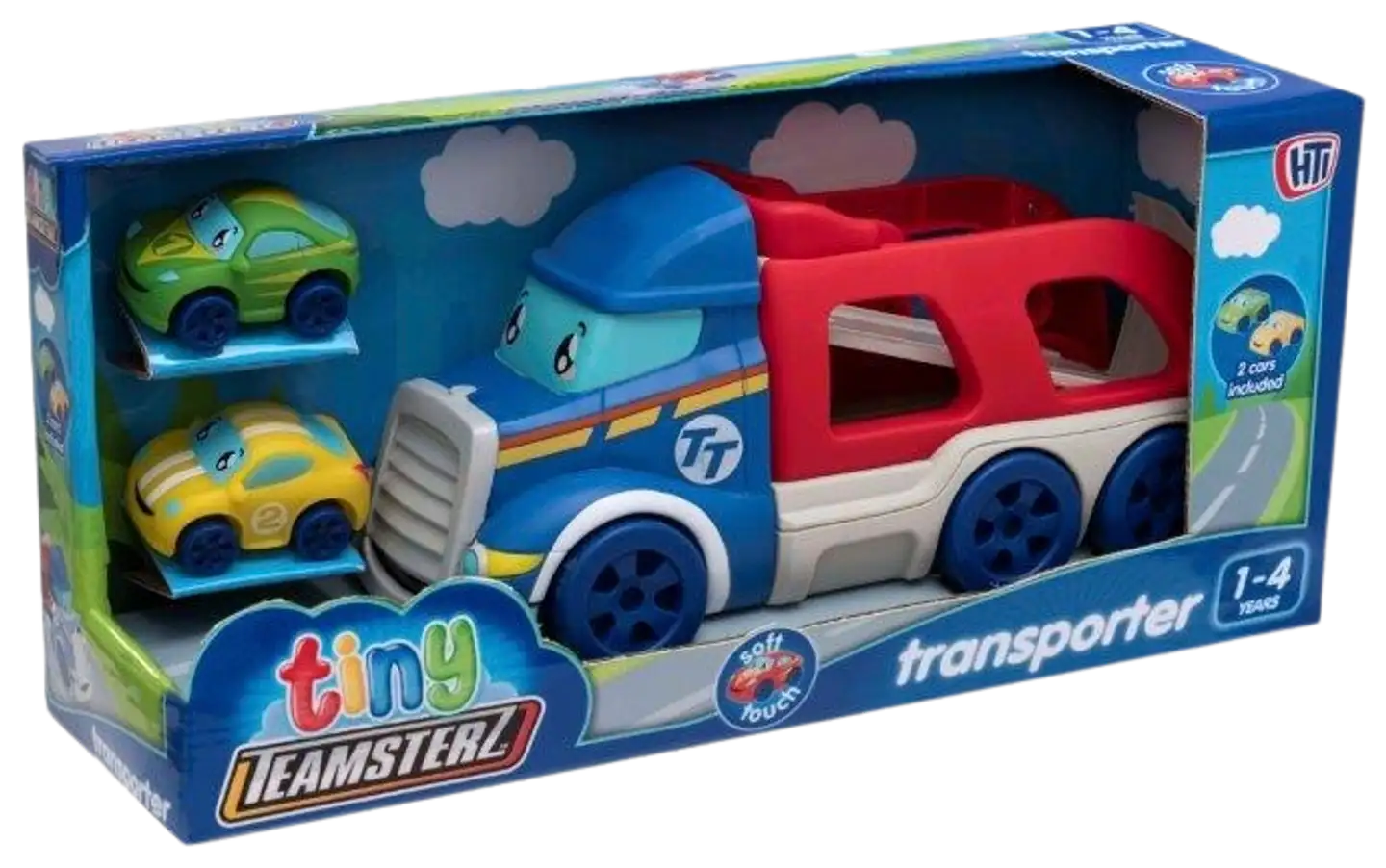 Tiny Teamsterz lelu Transporter ja kaksi pikkuautoa - 2