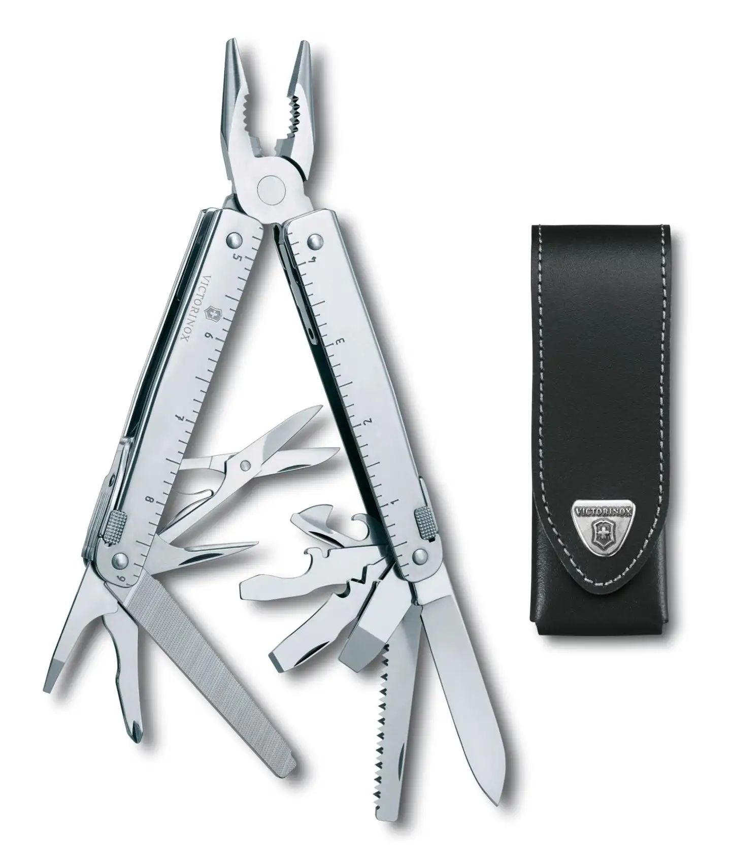 Victorinox monitoimityökalu Swiss Tool X nahkakotelossa - 2