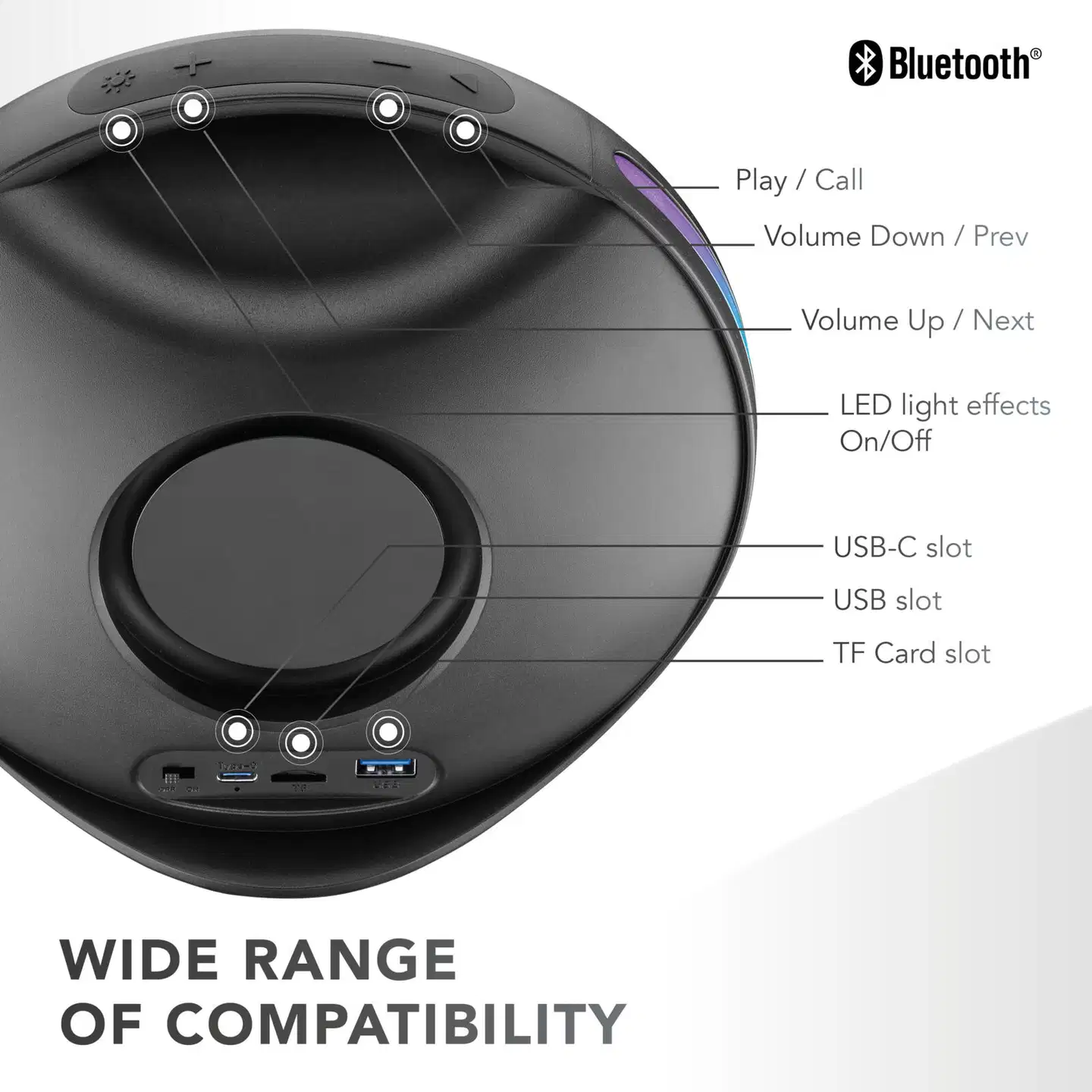 MusicSound Bluetooth kaiutin Vora musta - 6