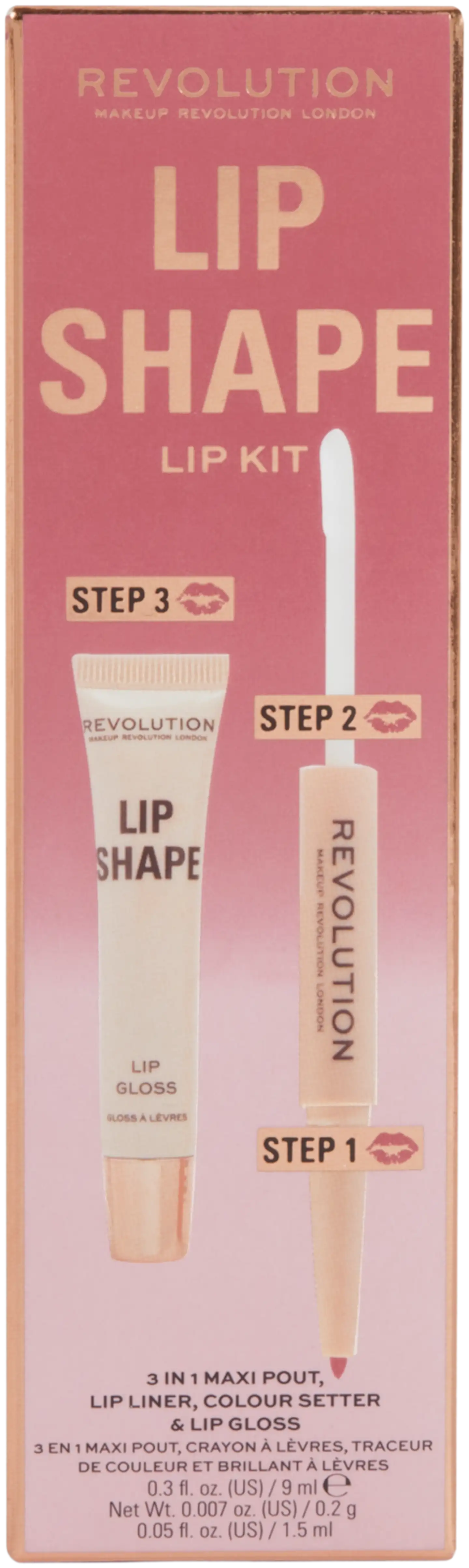 Revolution huultenmuotoilusetti Lip Lift Kit Rose Pink - 3