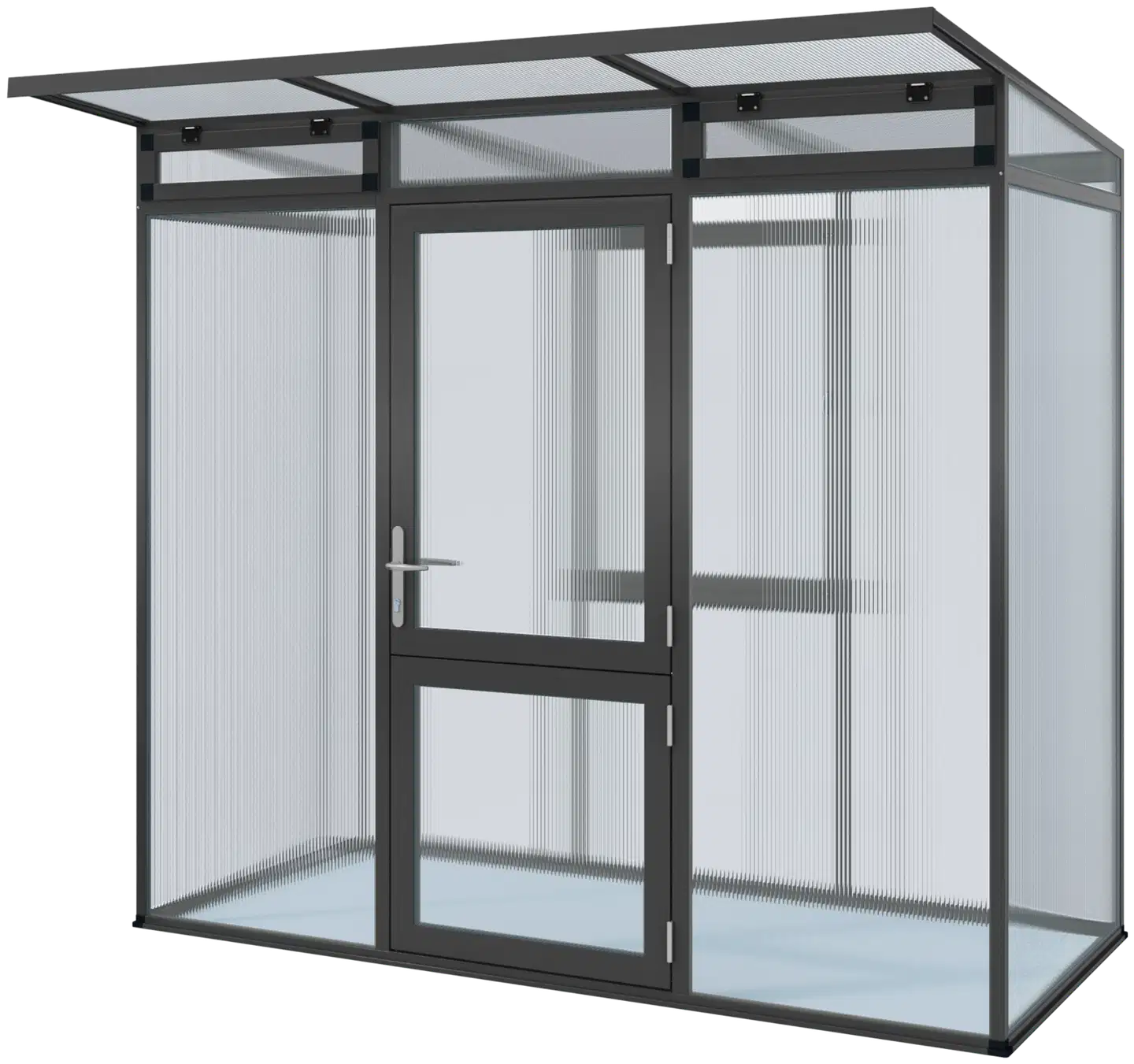 Kreative Gartentechnik kasvihuone Linea I 2,56 m2 antrasiitinharmaa - 1
