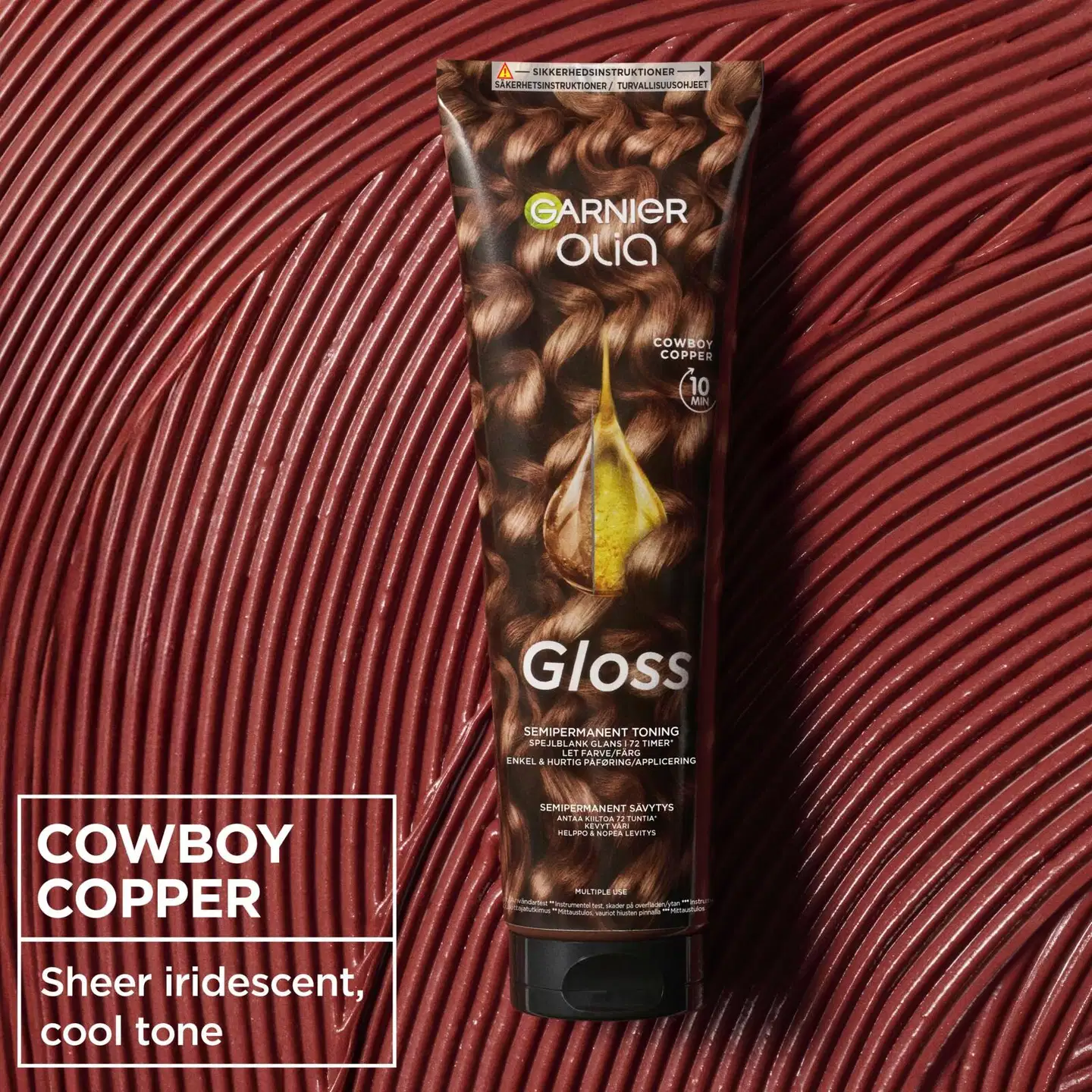 Garnier  Olia Gloss kiiltoa antava sävyte Cowboy Copper 150ml - 9