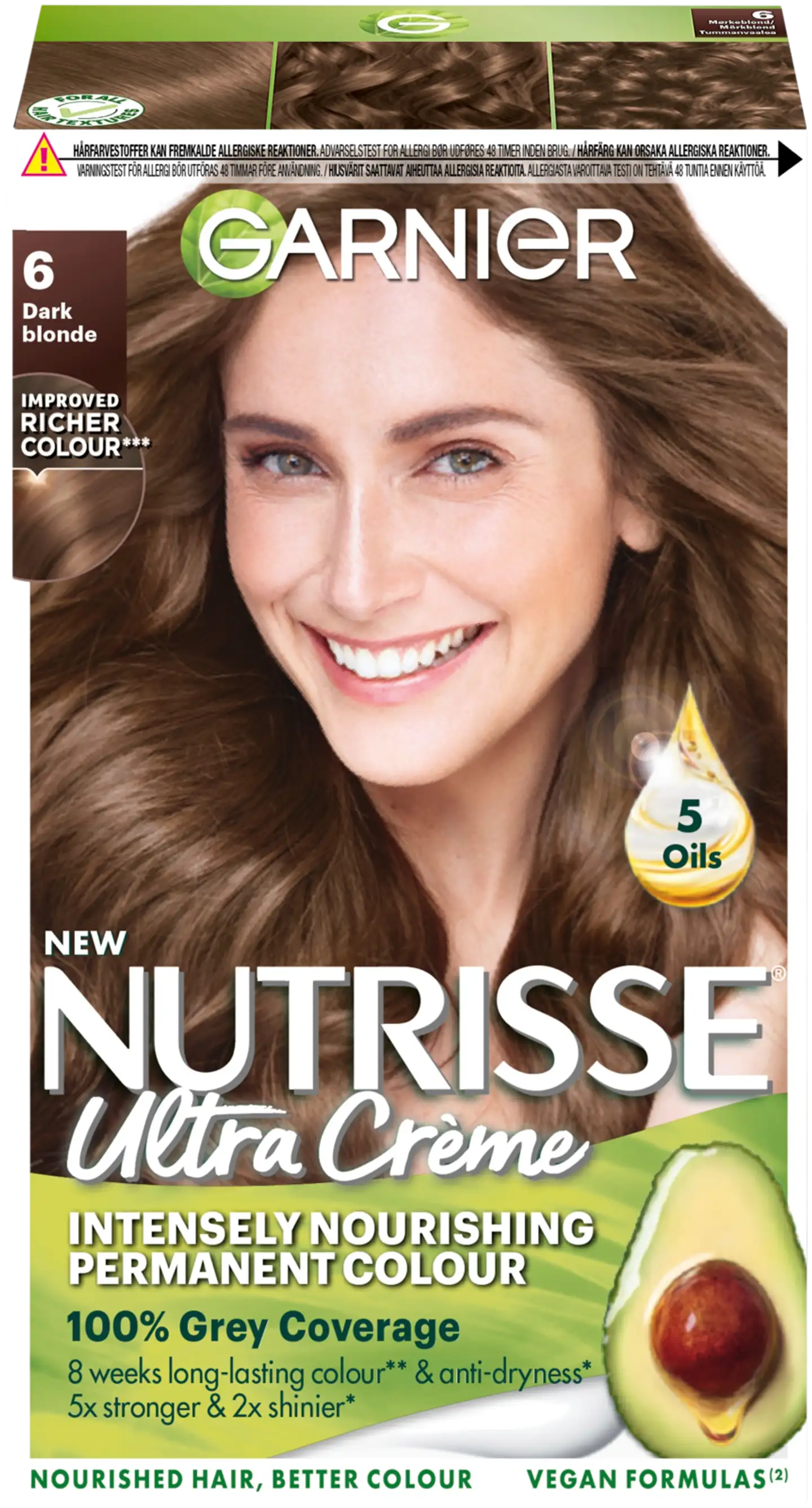 Garnier Nutrisse Ultra Creme 6.0 Dark Blonde Tummanvaalea kestoväri 1kpl - 2