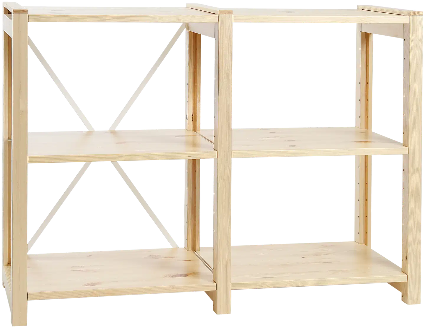 Lundia Classic LP-levyhylly, luonnonvalkoinen - 2