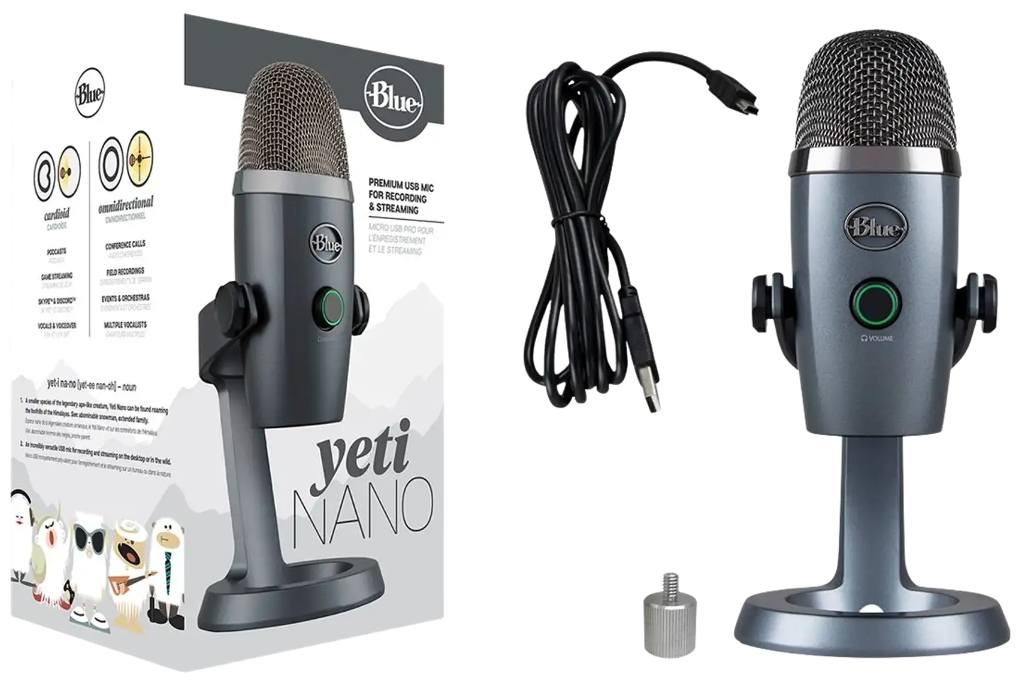 Logitech mikrofoni Blue Yeti Nano USB harmaa - 5