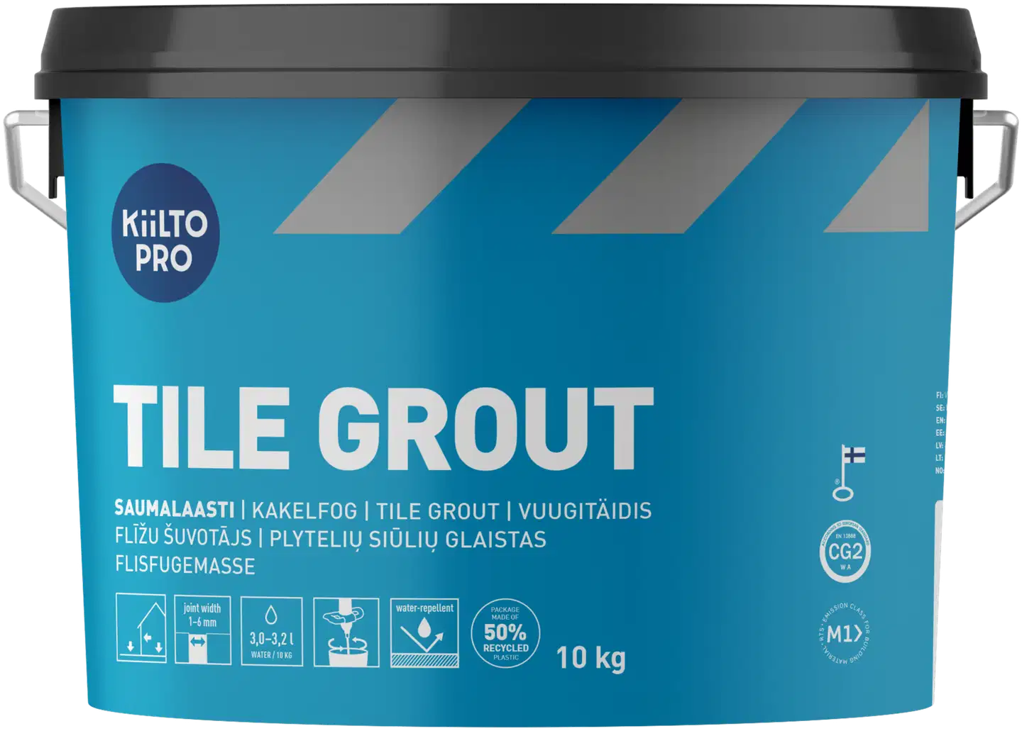Kiilto Pro Tile grout saumalaasti 47 charcoal grey 10 kg