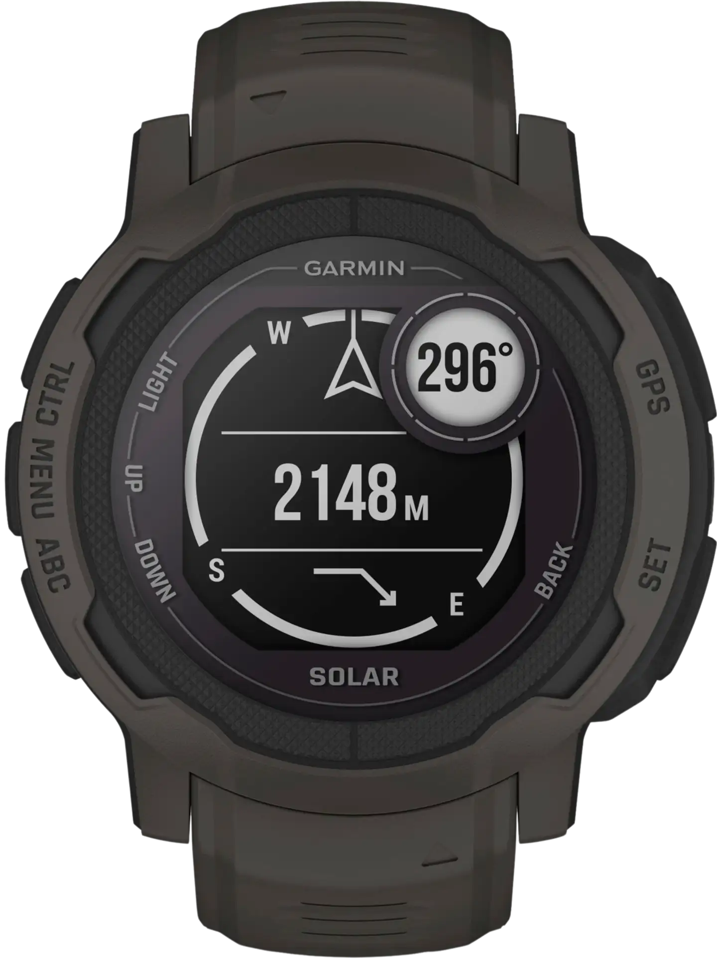 Garmin Instinct 2 solar multisport GPS kello, tummanharmaa - 2