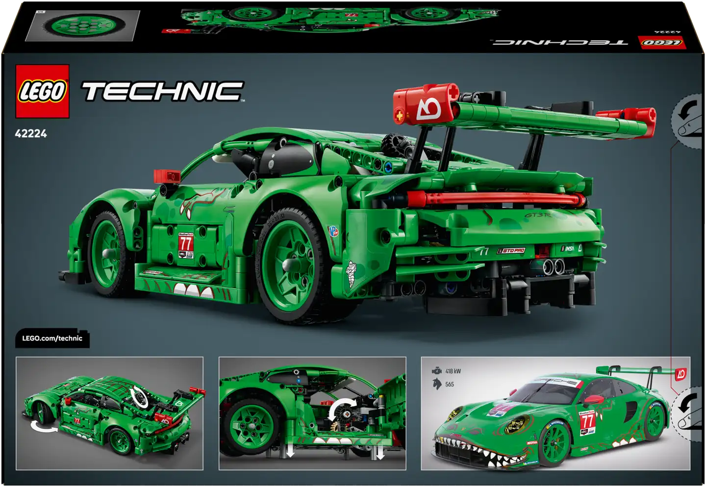 LEGO® Technic 42224 Porsche 911 GT3 R REXY AO Racing ‑auto - 7