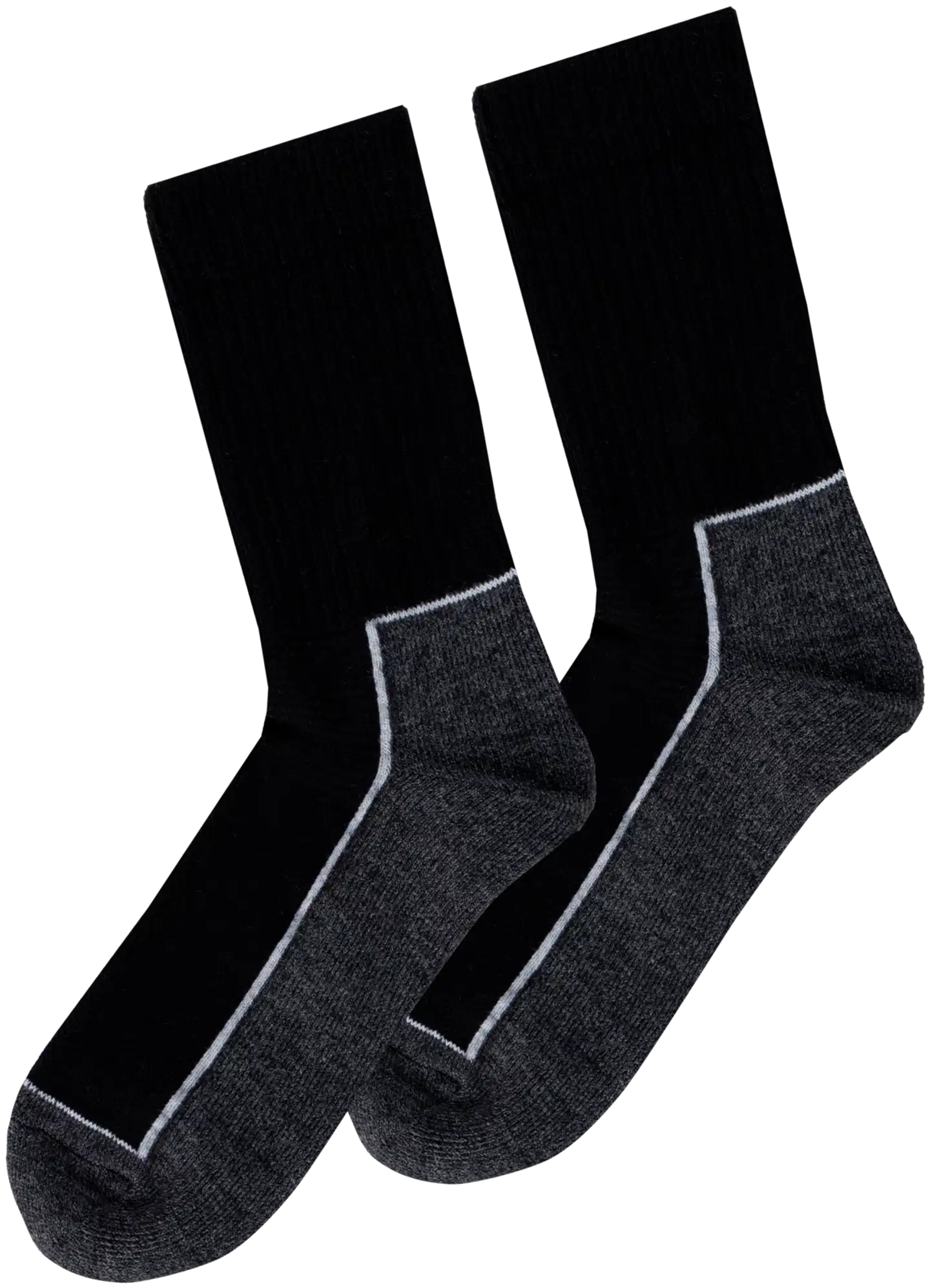 House miesten villapohjasukat merino 193H322613 2-pack - Black/White - 1