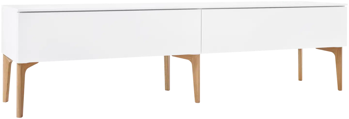 Lundia Fuuga tv-taso laatikoilla - Valkoinen ja tammi - 2