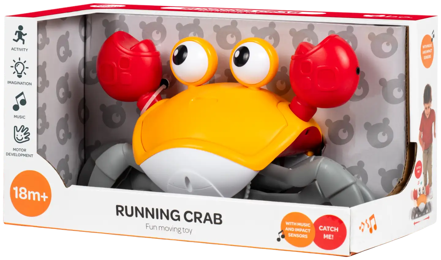 Bo. Hauska liikkuva lelu Juokseva rapu - 2