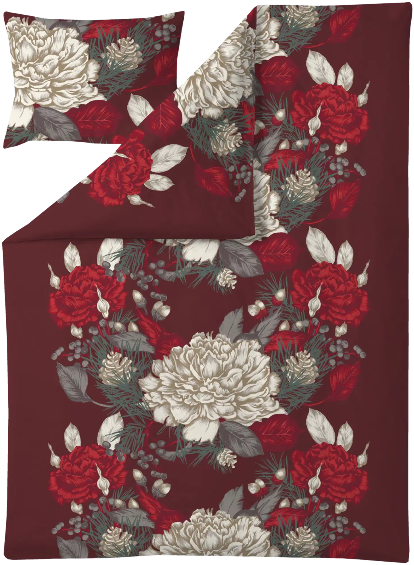 Vallila pussilakanasetti Vaula 150x210 cm+50x60 punainen