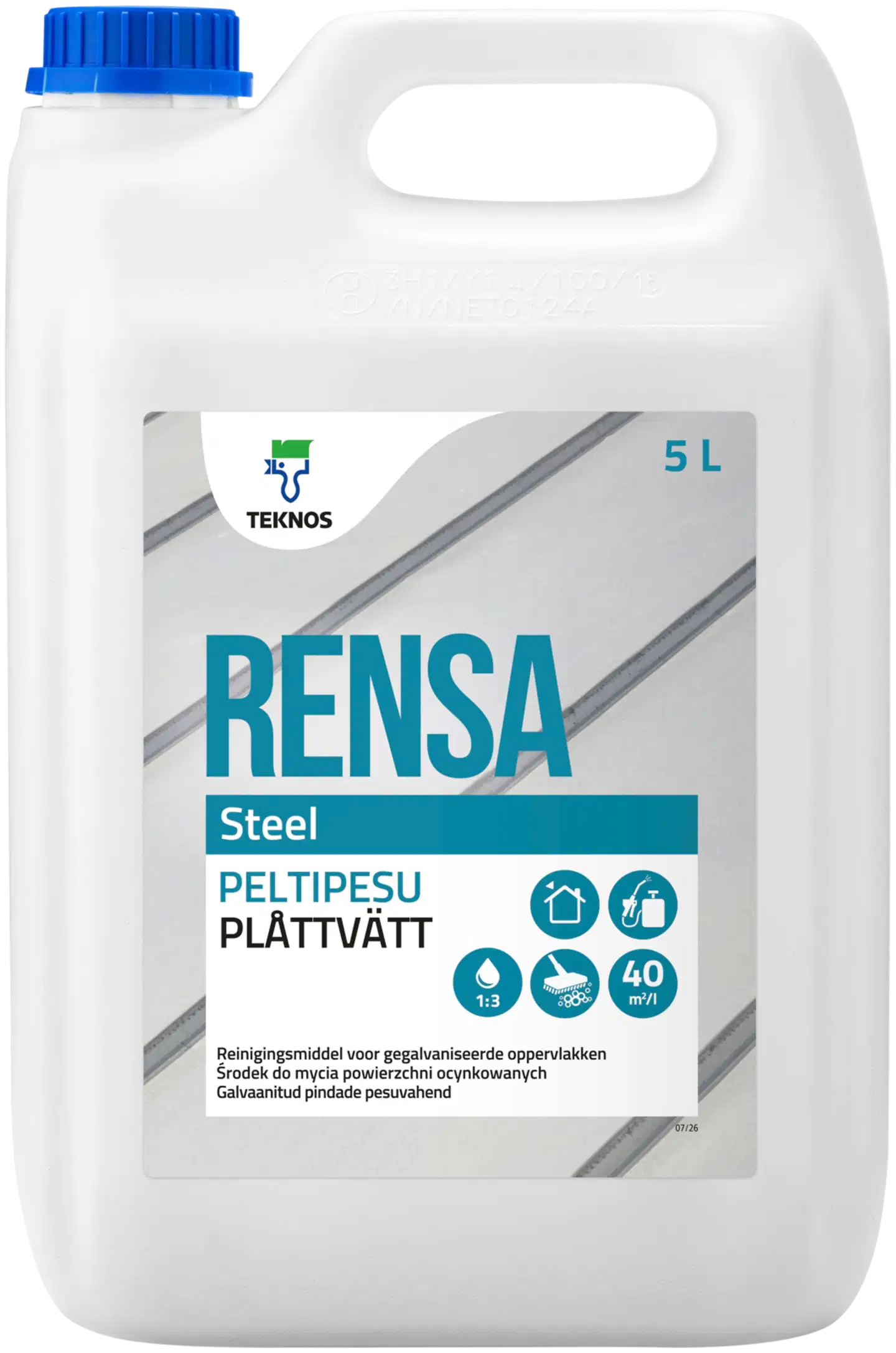 Teknos peltipesu Rensa Steel 5 l