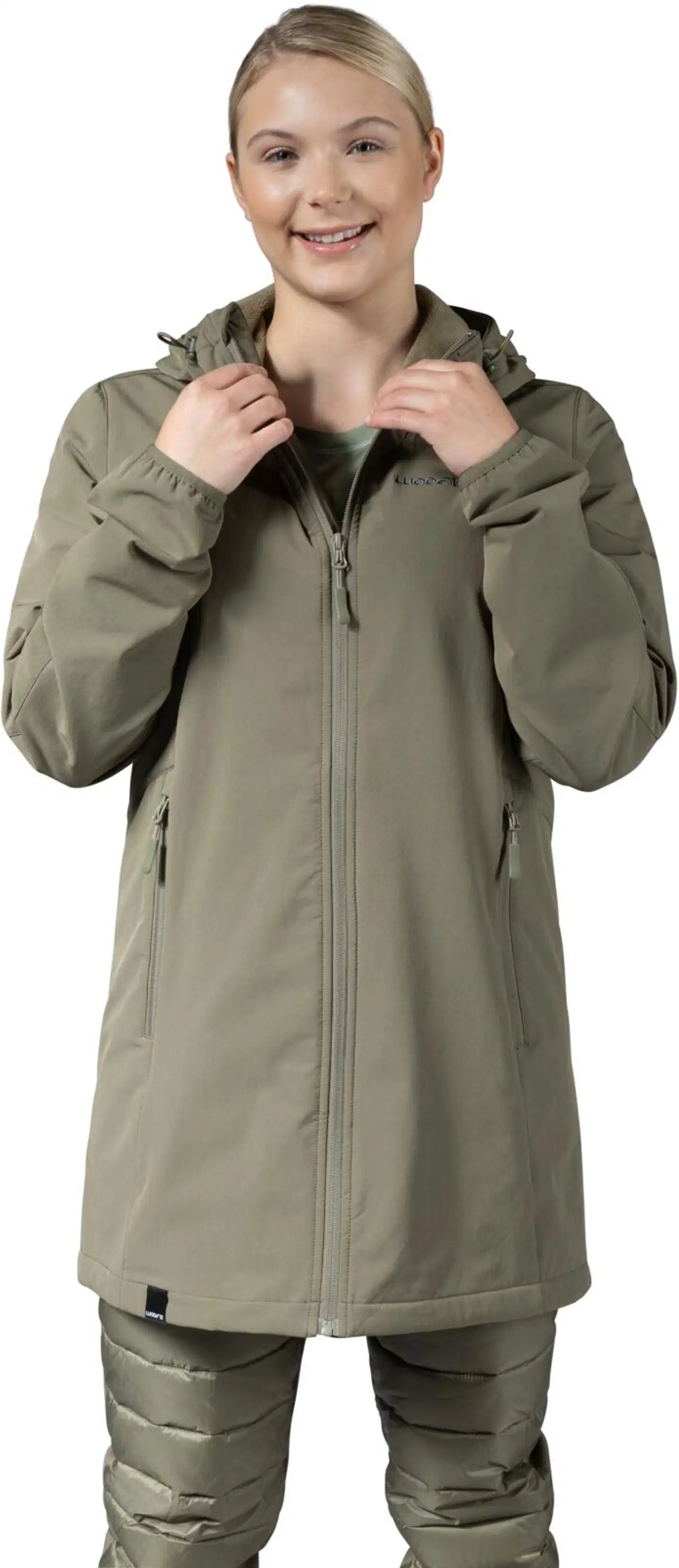 Luode12 naisten hybridihousut 223L332677 - Burnt olive - 10