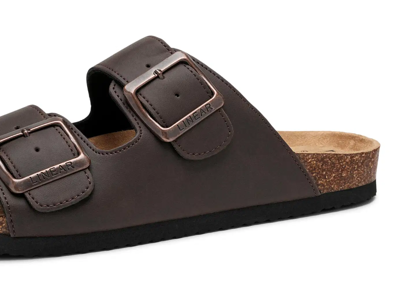 Linear miesten pistokassandaali Eli Basic Brown - Dark brown - 6