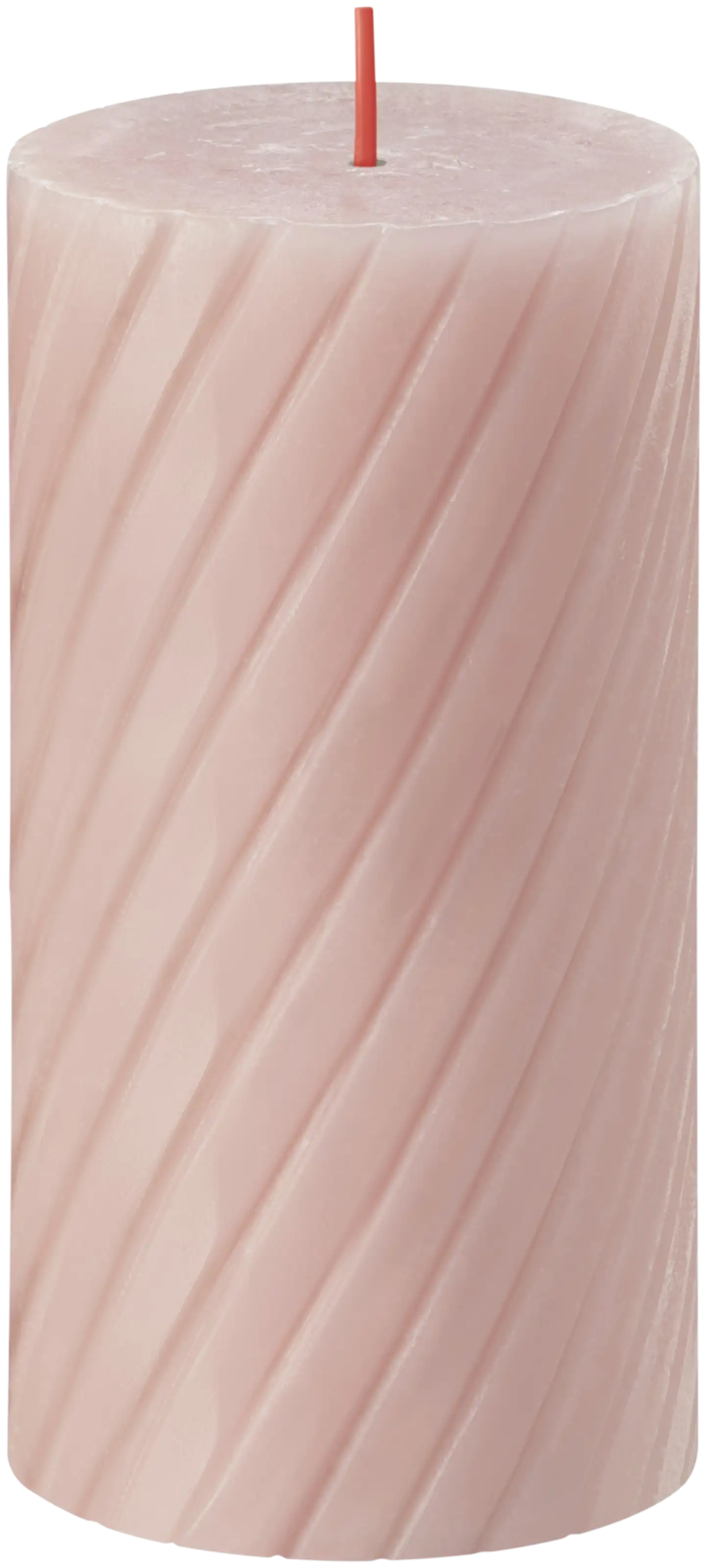 Bolsius – kierrepöytäkynttilä rustiikkinen – vaalea pinkki – 13 cm - 2