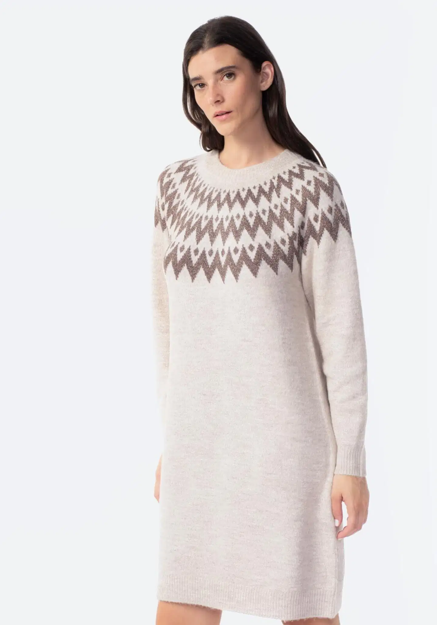 TEX naisten neuletunika I291487 - BROWN - 2