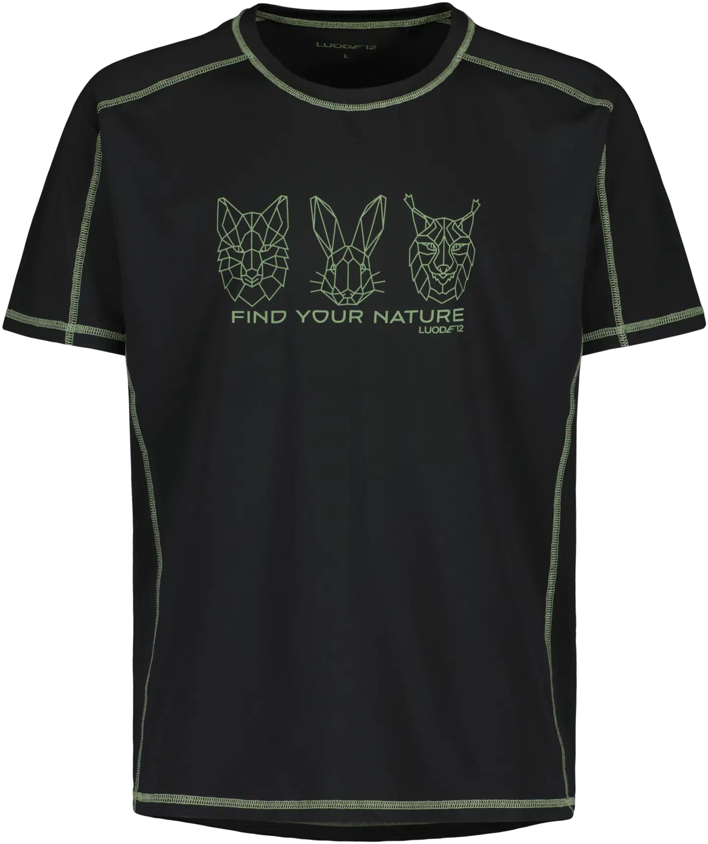 Luode12 miesten t-paita 204L112657 - BLACK - 1