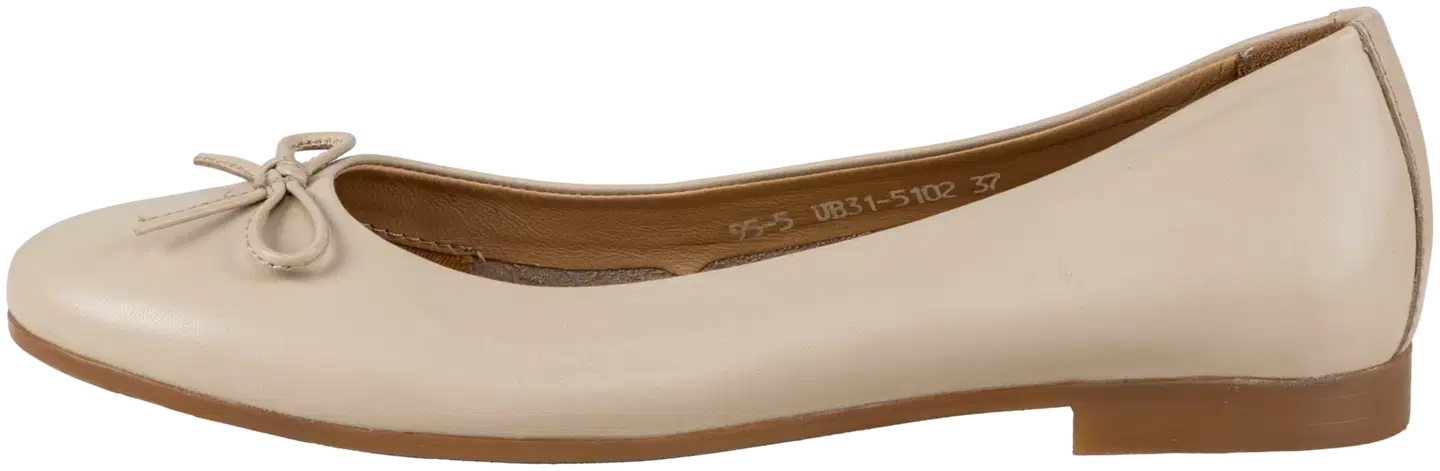House naisten nahkaiset ballerinat Nora UB31-5102 - NUDE - 3