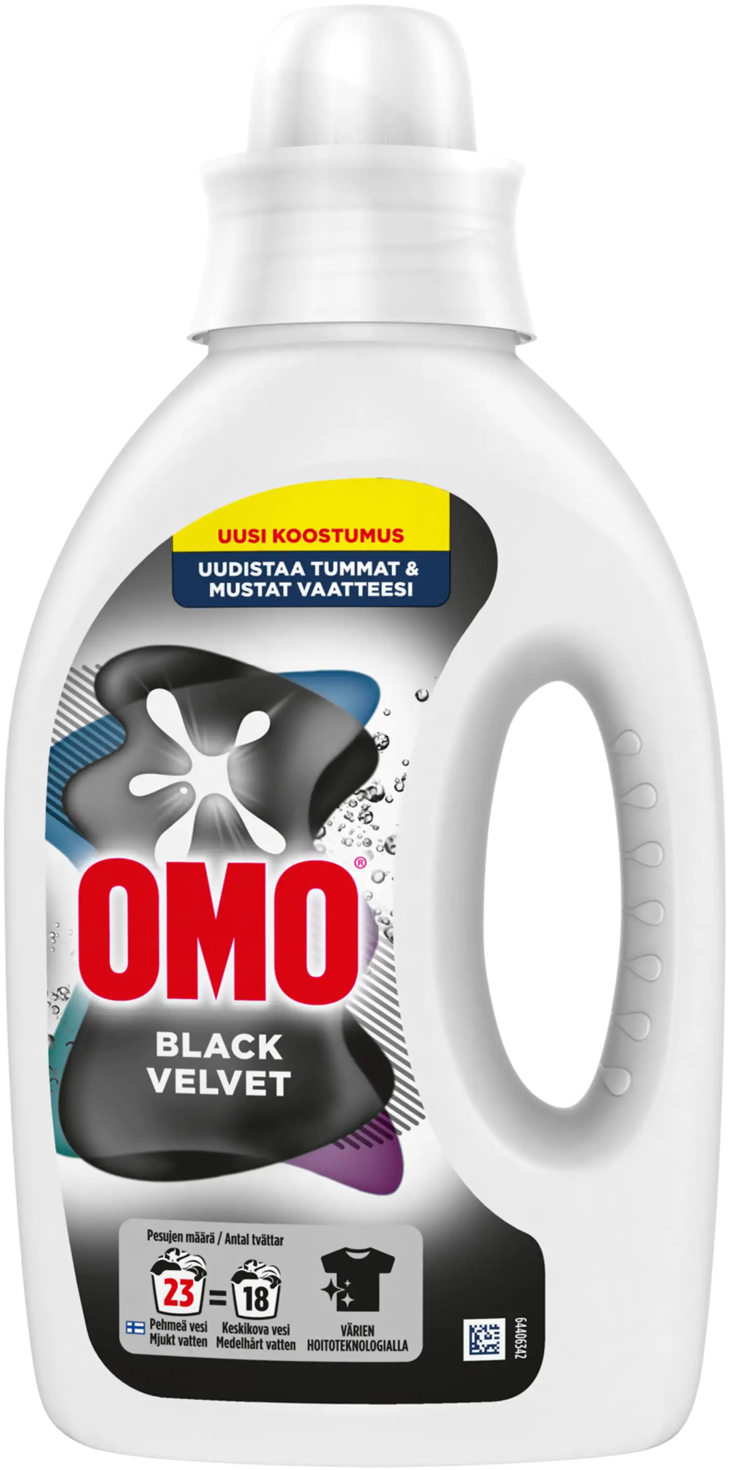 Omo Black Velvet Nestemäinen pyykinpesuaine Tummille vaatteille 920 ml 23 pesua