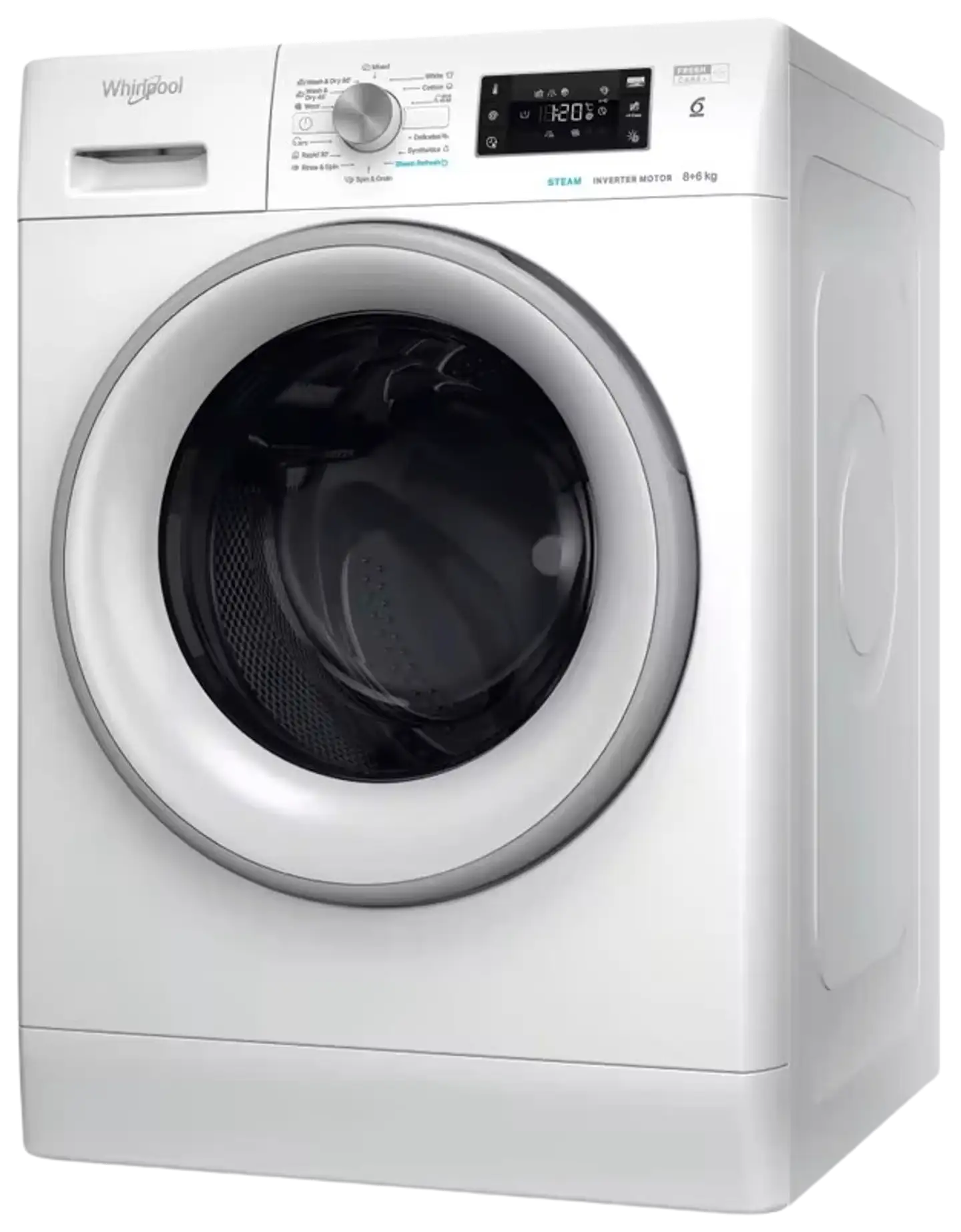 Whirlpool kuivaava pyykinpesukone FFWDB 864489 SV EE valkoinen - 1