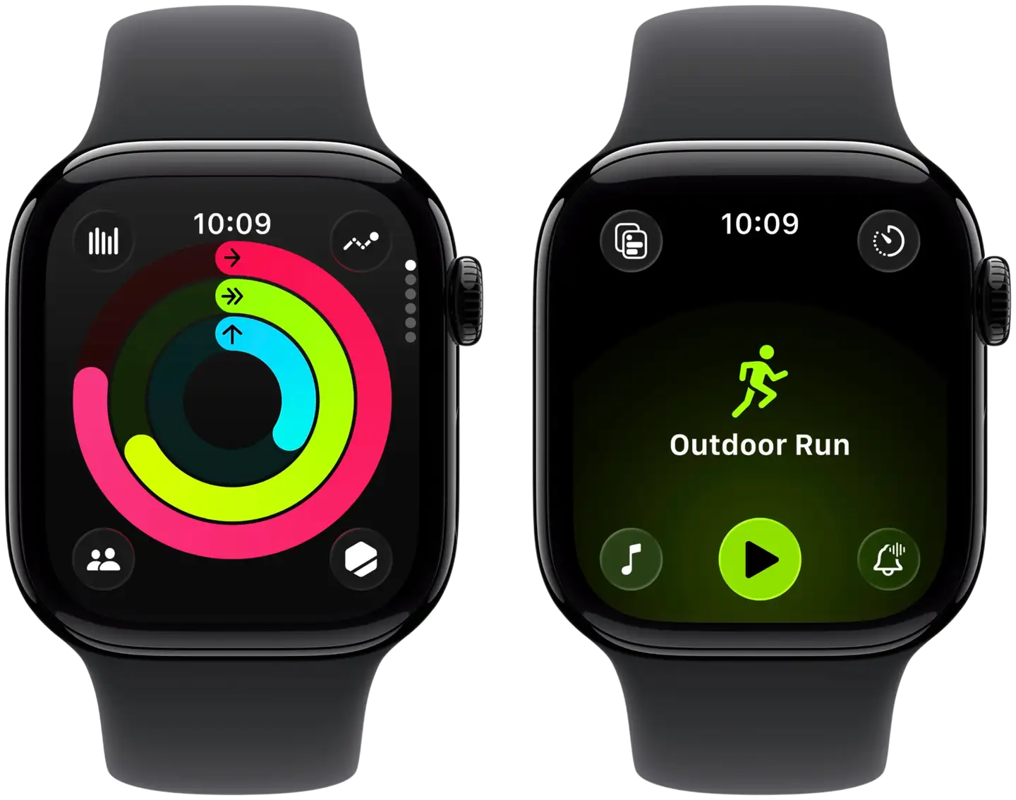 Apple Watch Series 11 GPS 42mm musta alumiinikotelo, musta sport ranneke - M/L - MEQU4QN/A - 6