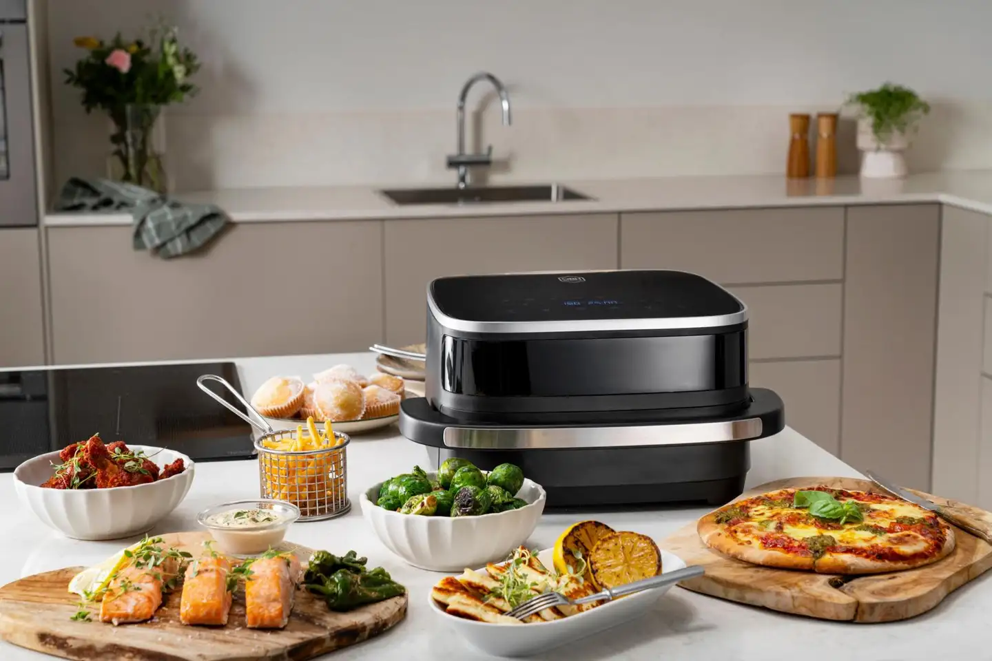 OBH Nordica Easy Fry XL Surface air fryer 1,0 kg, musta FW4018N0 - 13