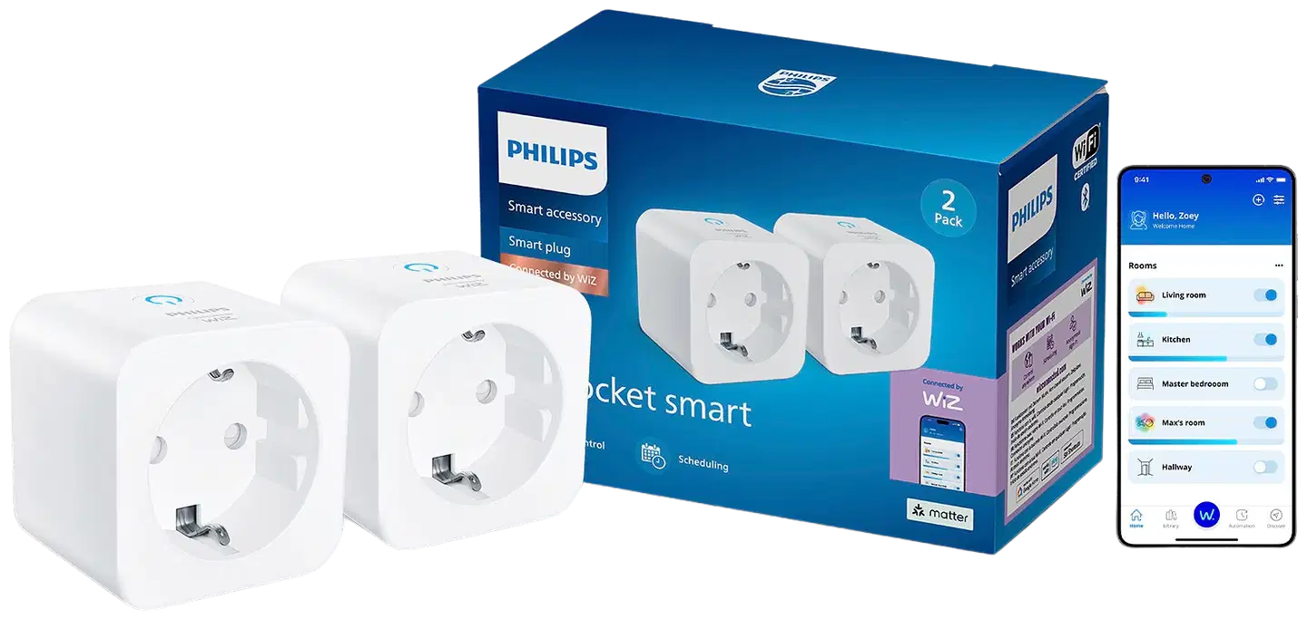 Philips Smart Lighting älypistorasia Type-F 2 kpl valkoinen - 1
