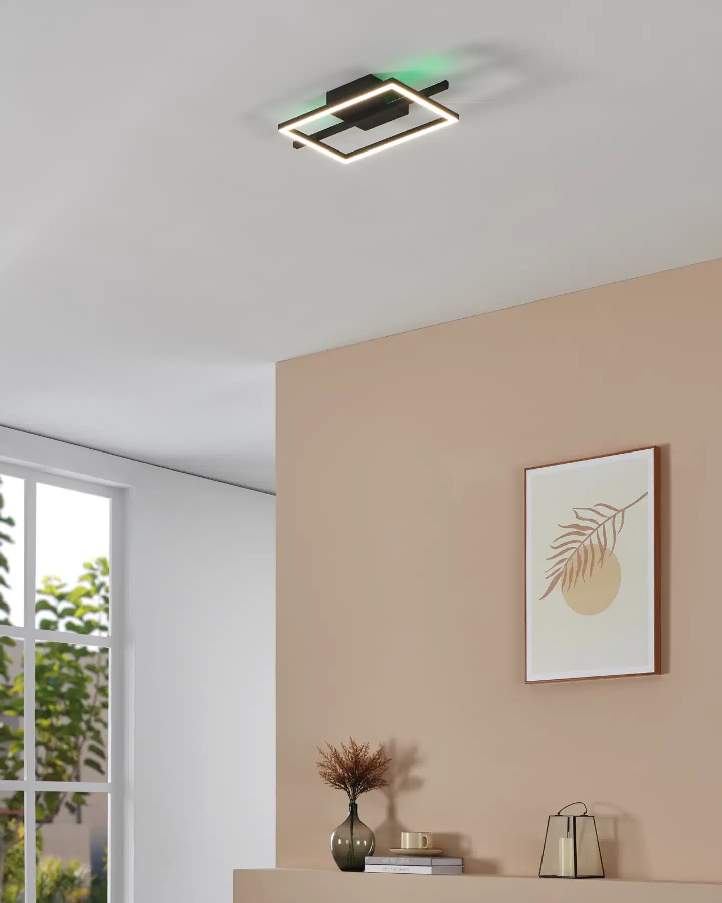 EGLO kattovalaisin Amandolo LED 17W 40x20 cm RGB CCT musta/valkoinen - 11