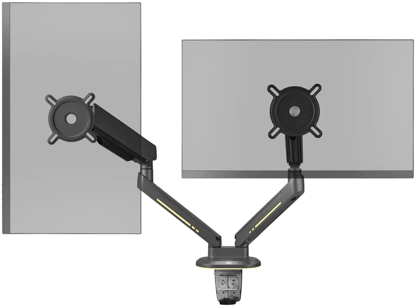 One For All DM8210 RGB Monitorivarsi kahdelle näytölle, musta - 2