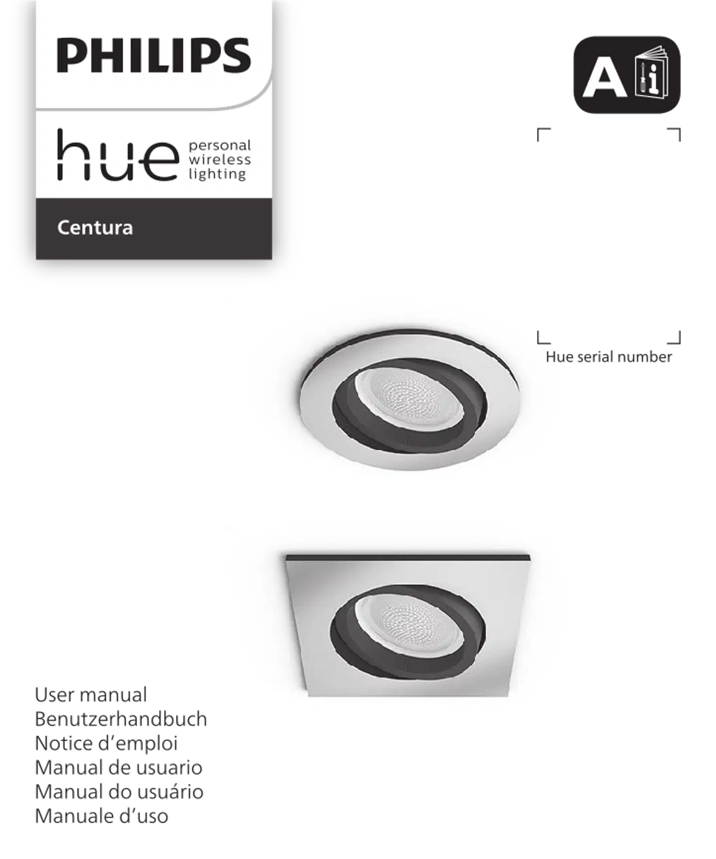 Philips Hue upotettava Centura -kohdevalaisin 4.2W 2000-6500K 400LM pieni alumiini - 3