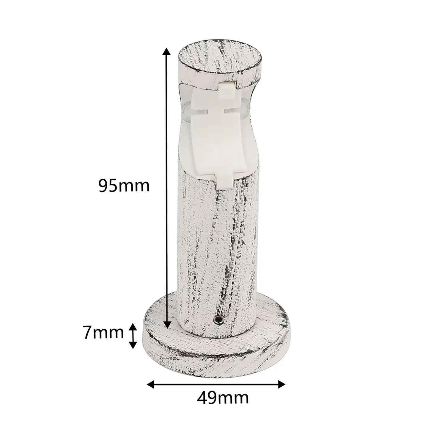 Ihanin verhotangon click-kannakkeet valkokulta 28mm 2kpl/pss - 4