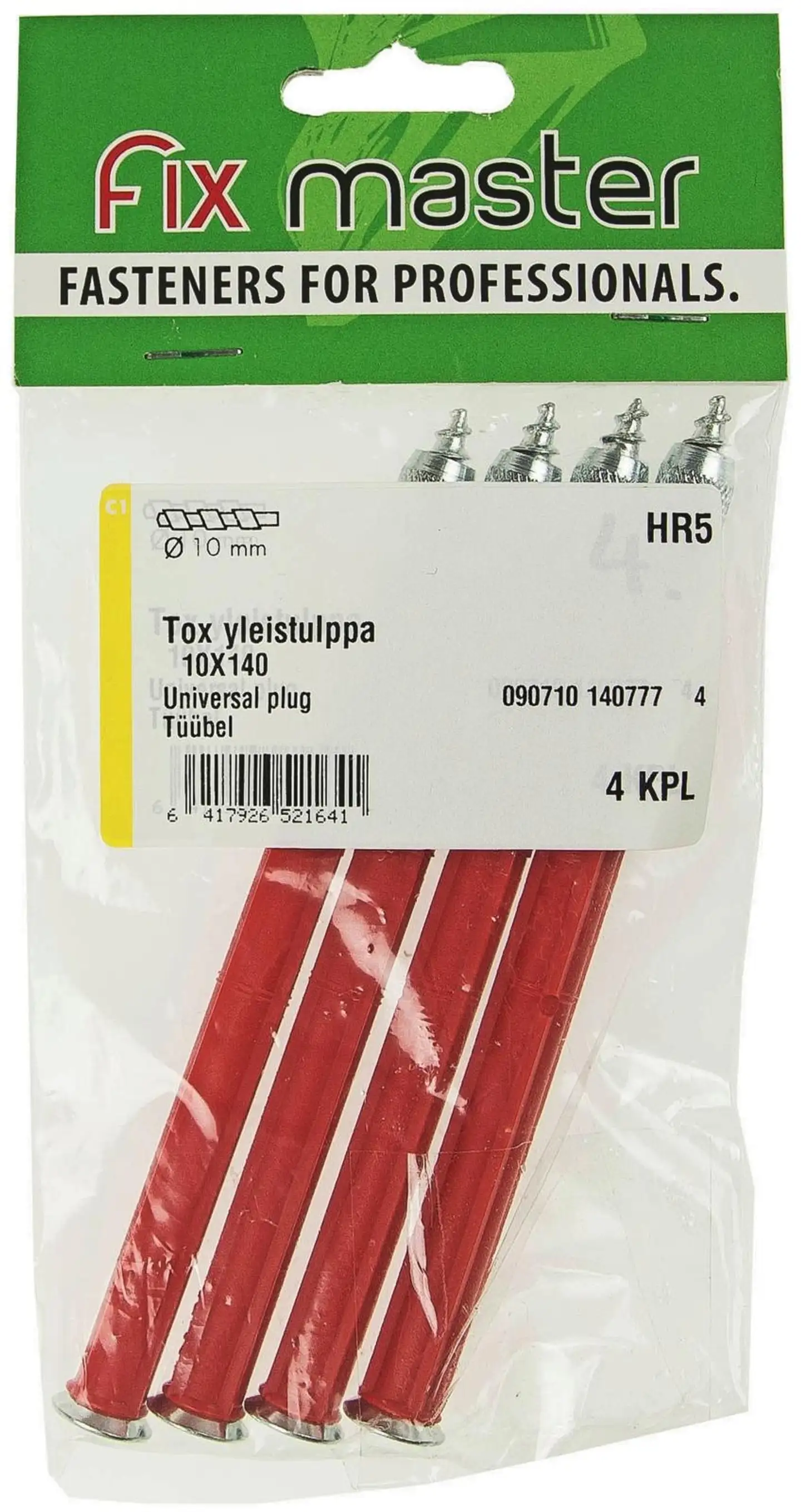 Fix Master Tox yleistulppa 10X140 4kpl