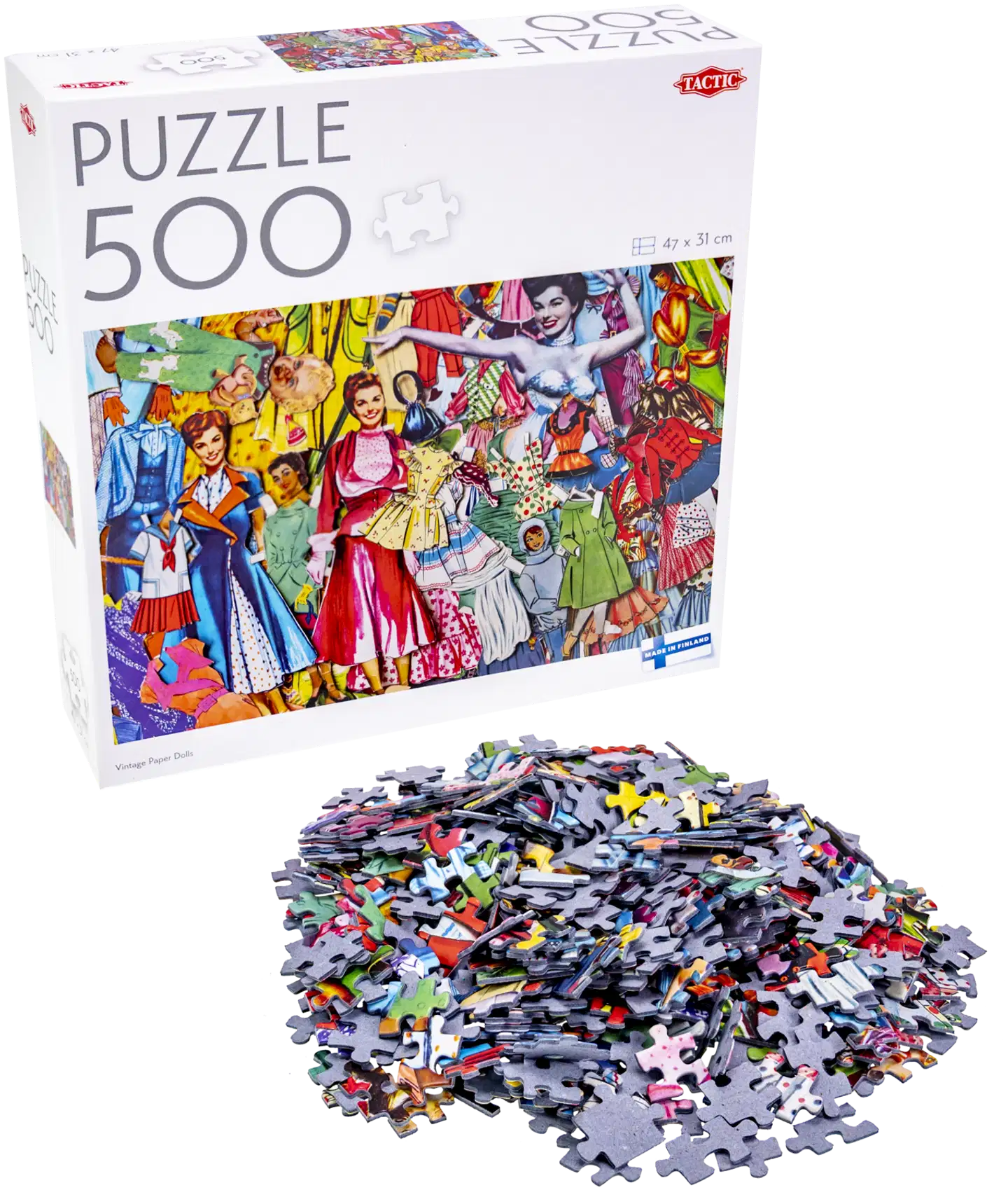Tactic Palapeli Puzzle Lovers Vintage Paper Dolls 500 palaa - 2