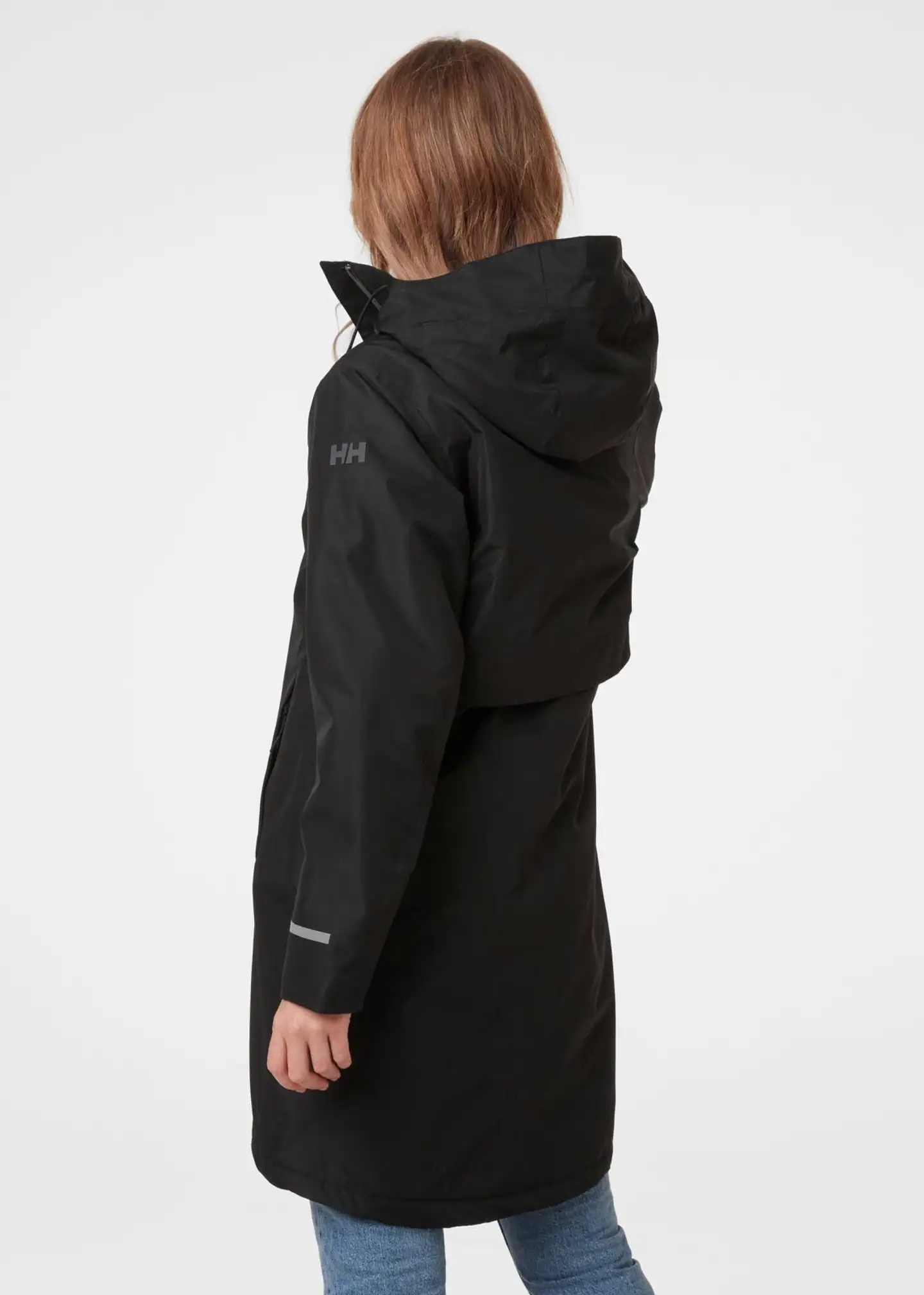 Helly Hansen naisten pitkä kevytvanutakki Aspire Rain 53517 - BLACK - 6