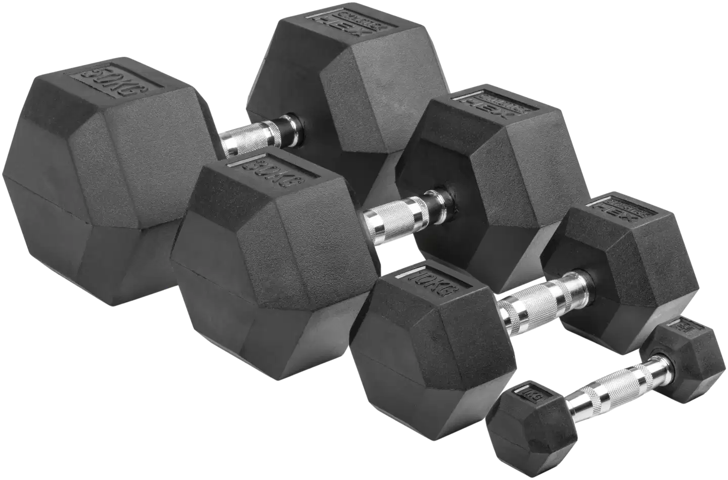 Gymstick pro hex käsipainosarja 10-30kg