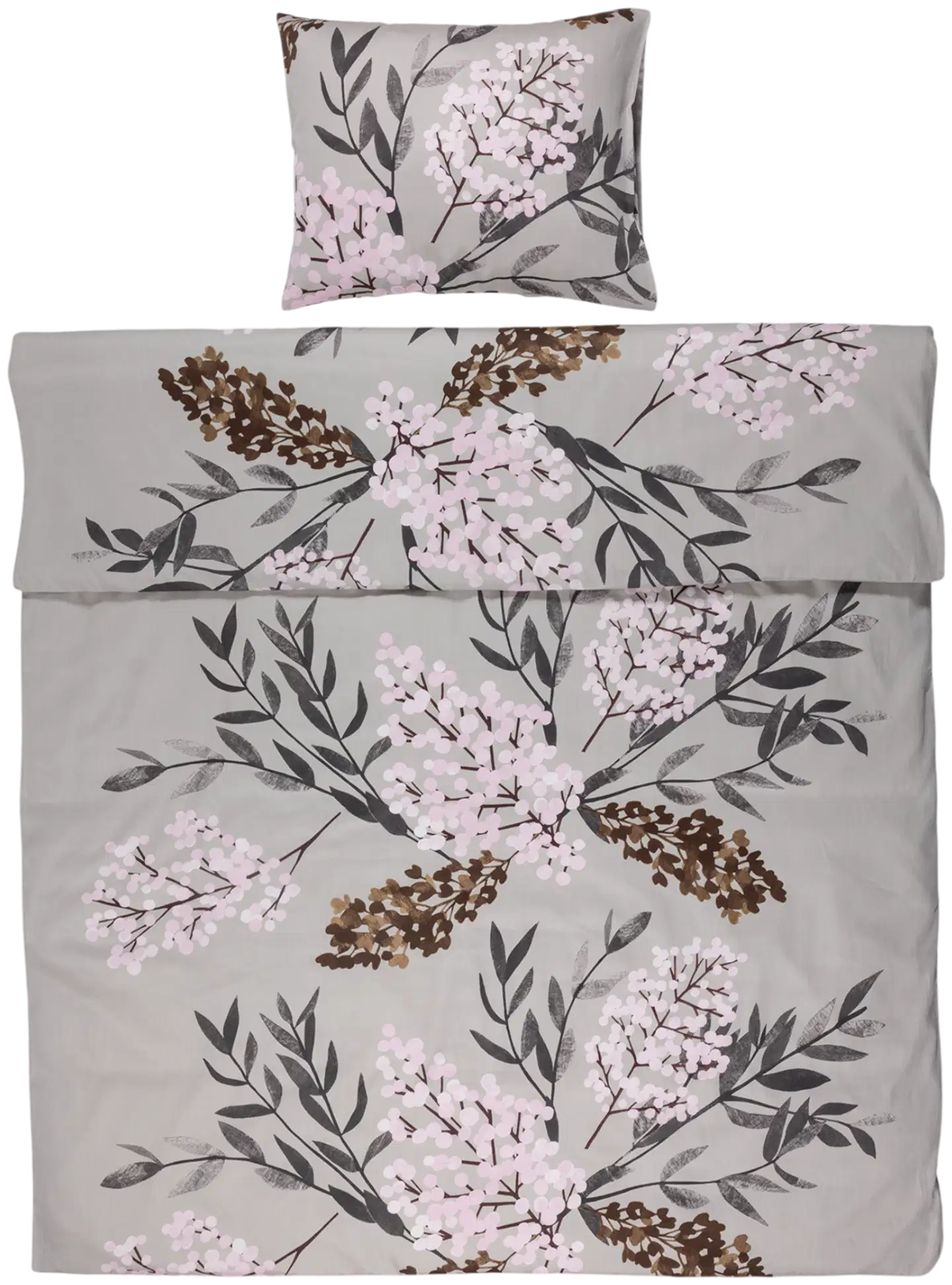 Pentik Joulun Hetki pussilakanasetti 150x210 cm + 50x60 cm harmaa - 2