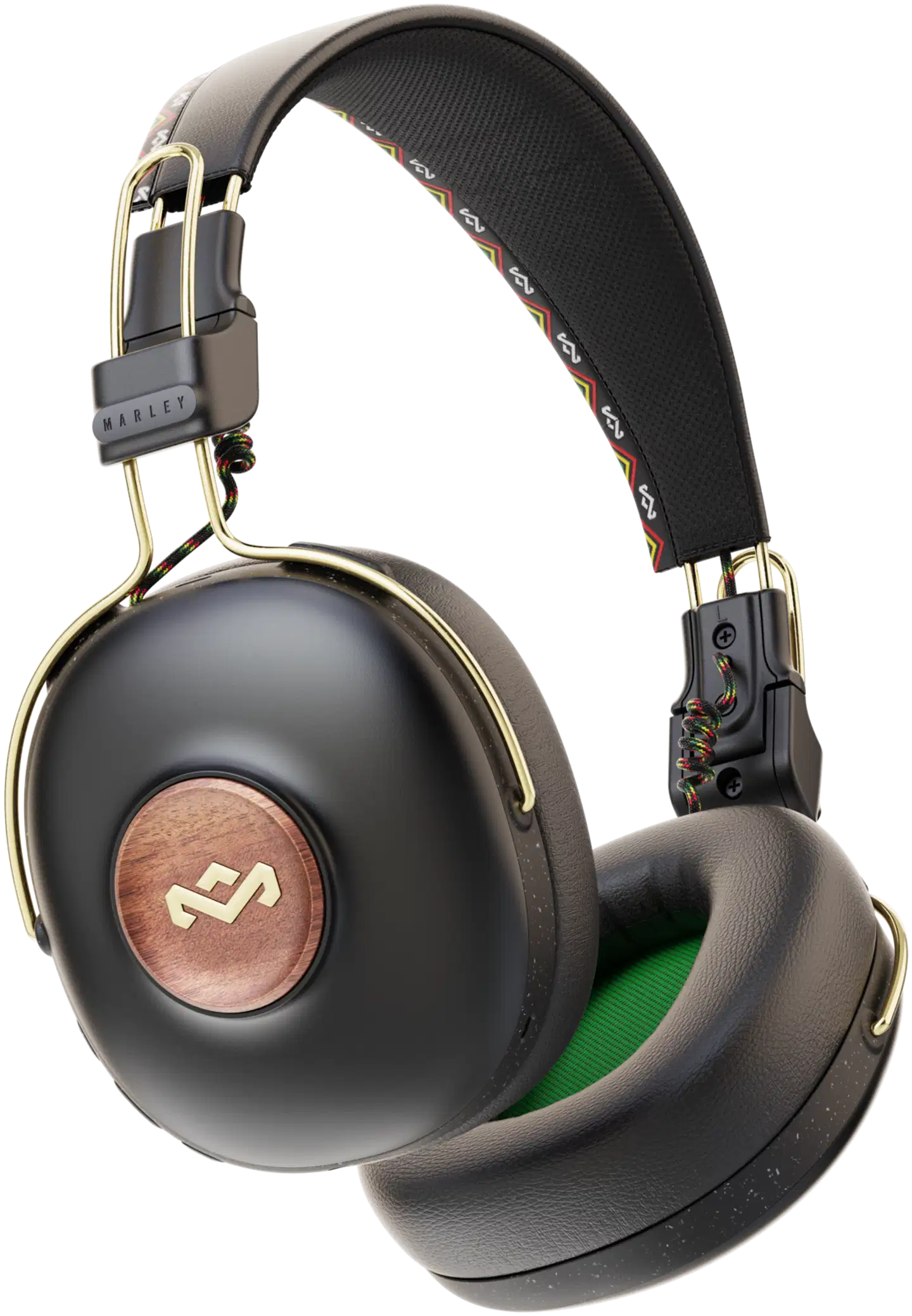 House of Marley langattomat sankakuulokkeet Positive Vibration Frequency, rasta/puu - 1