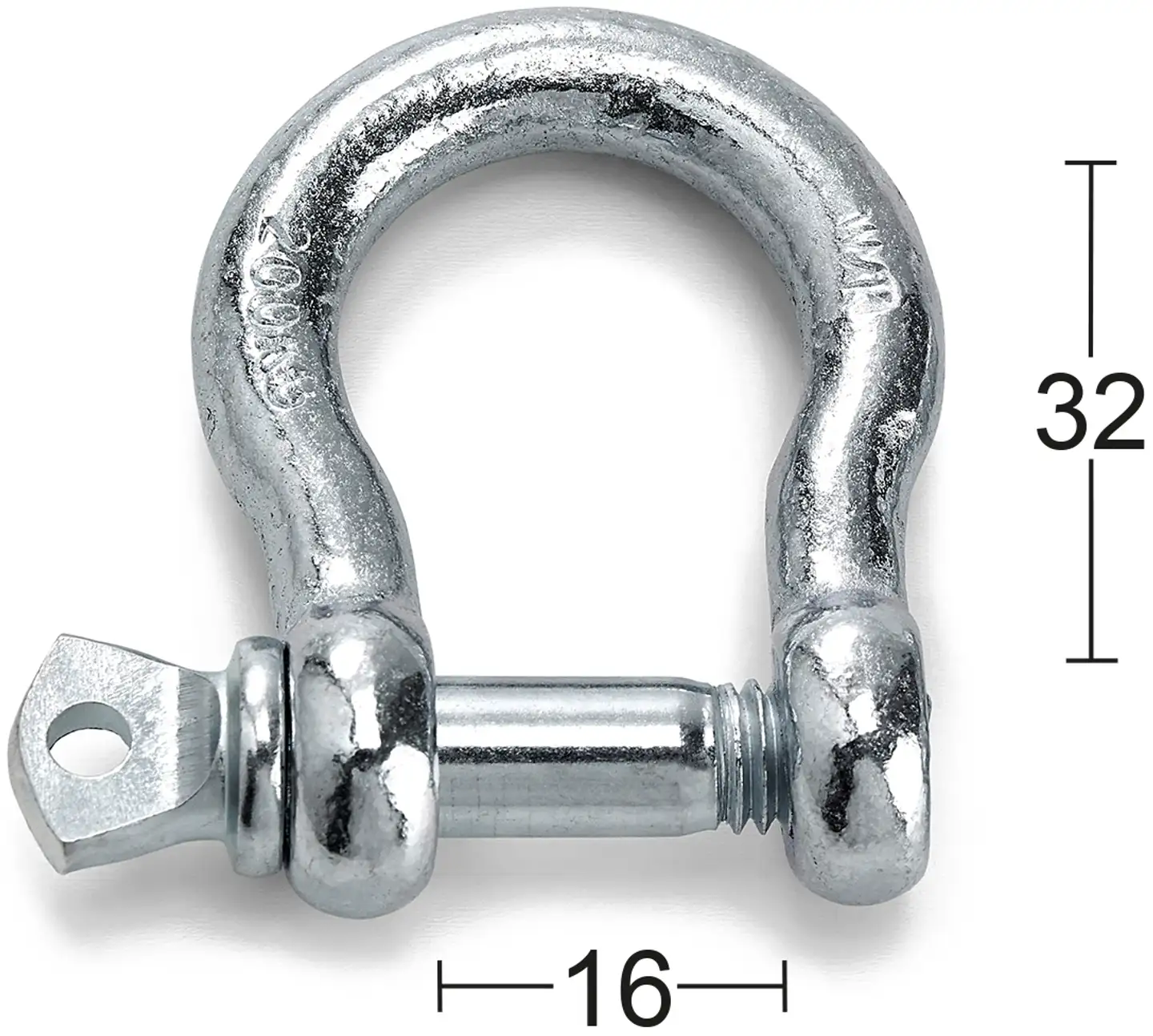 Ruuvisakkeli 608h m8 16x32mm sinkitty - 1