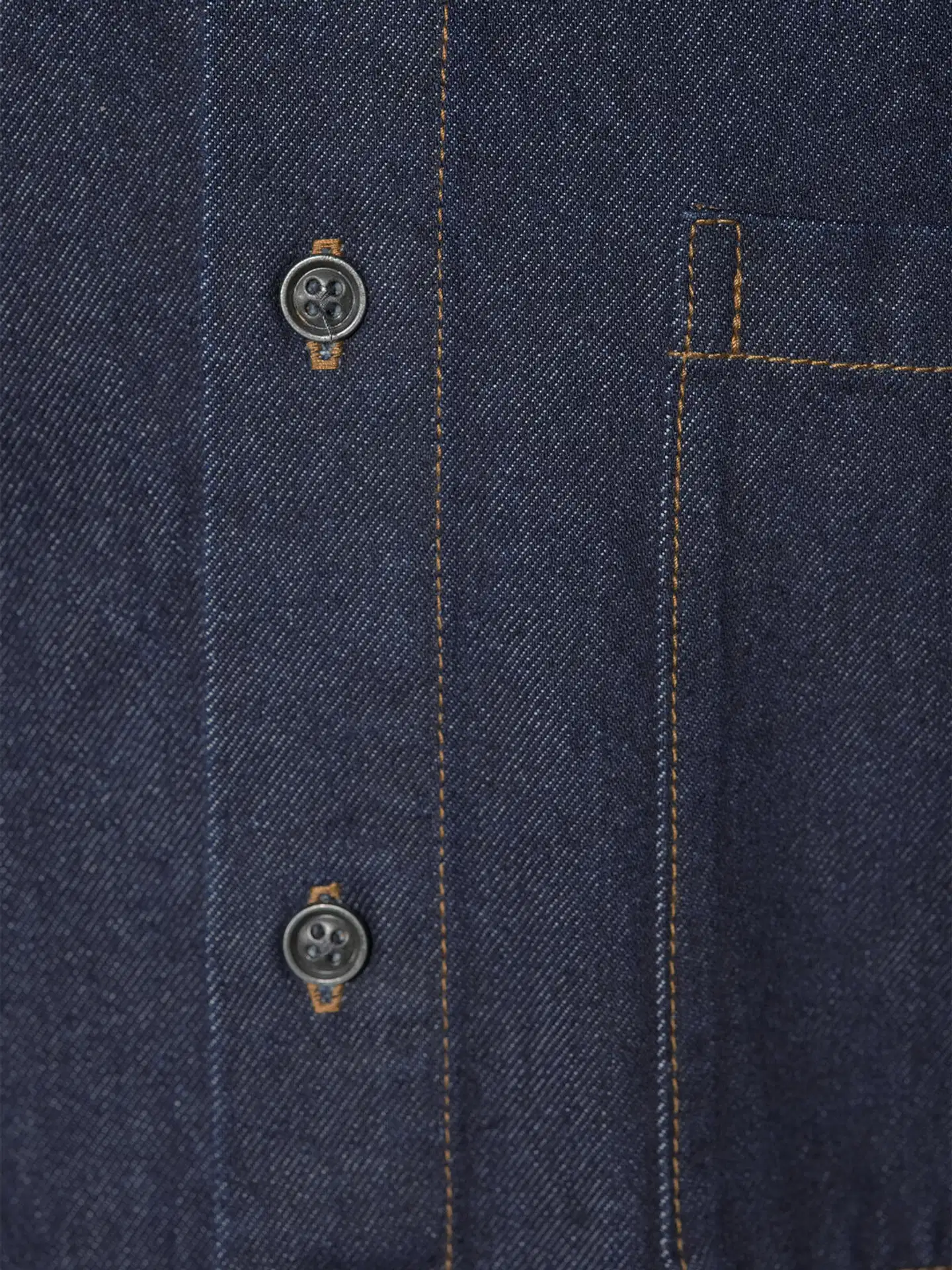 WKLY. miesten denim-paita, loose fit, painonappikiinnitys 194W312670 - Dk. blue denim - 5