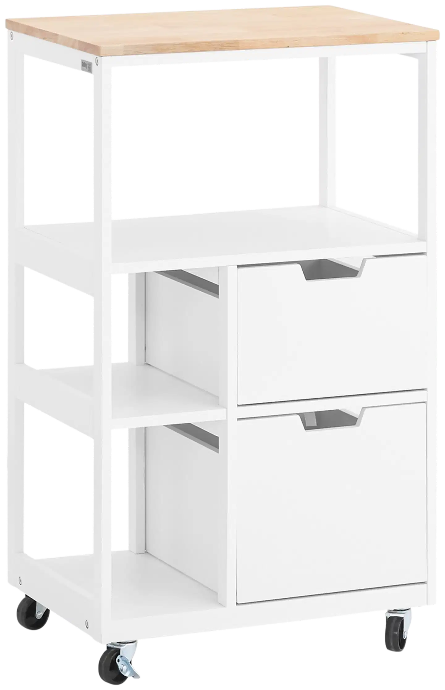 SoBuy keittiösaareke valkoinen FKW111-WN - 1